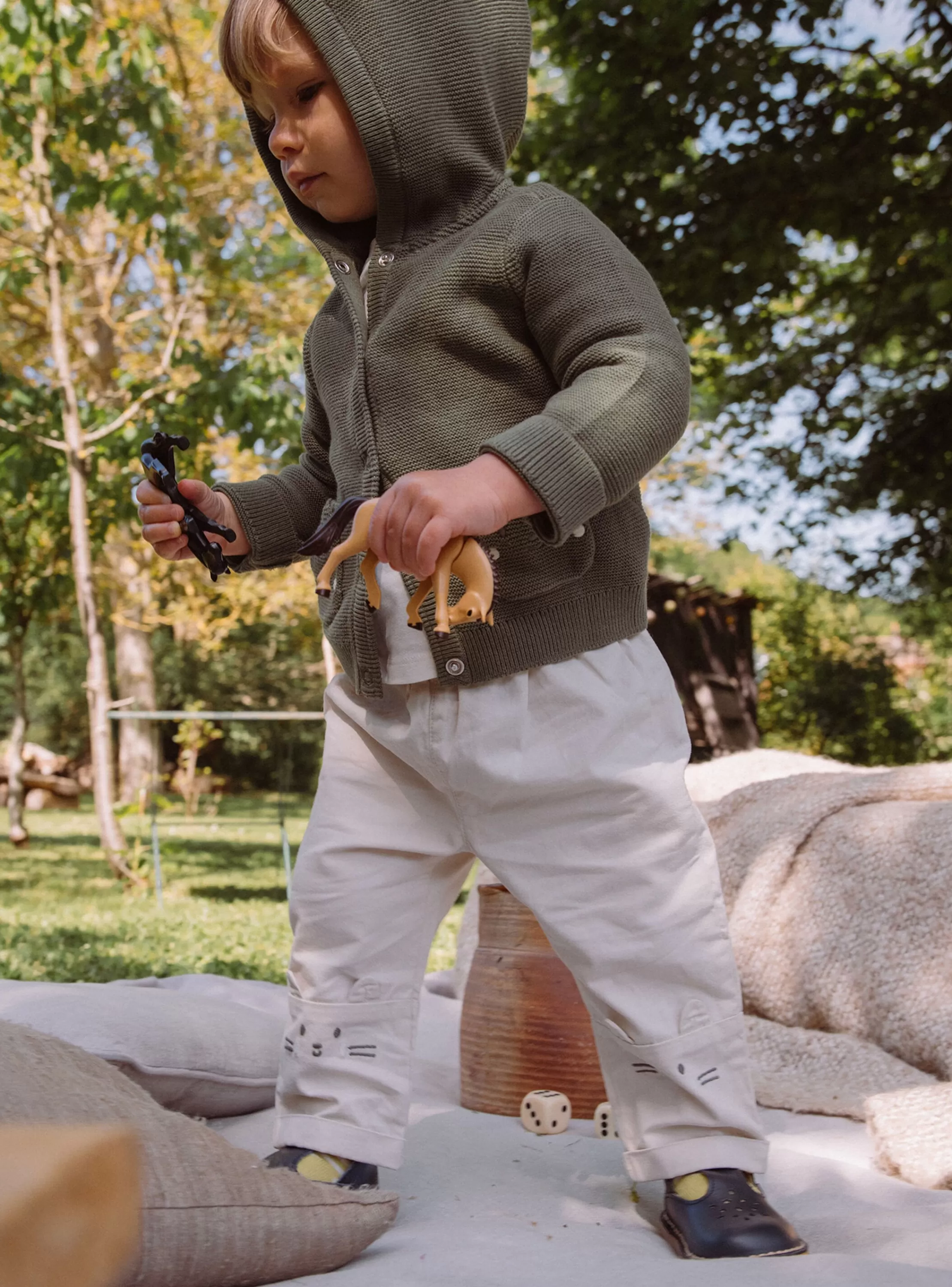 Fashion Sergent Major Pantalon blanc craie en twill