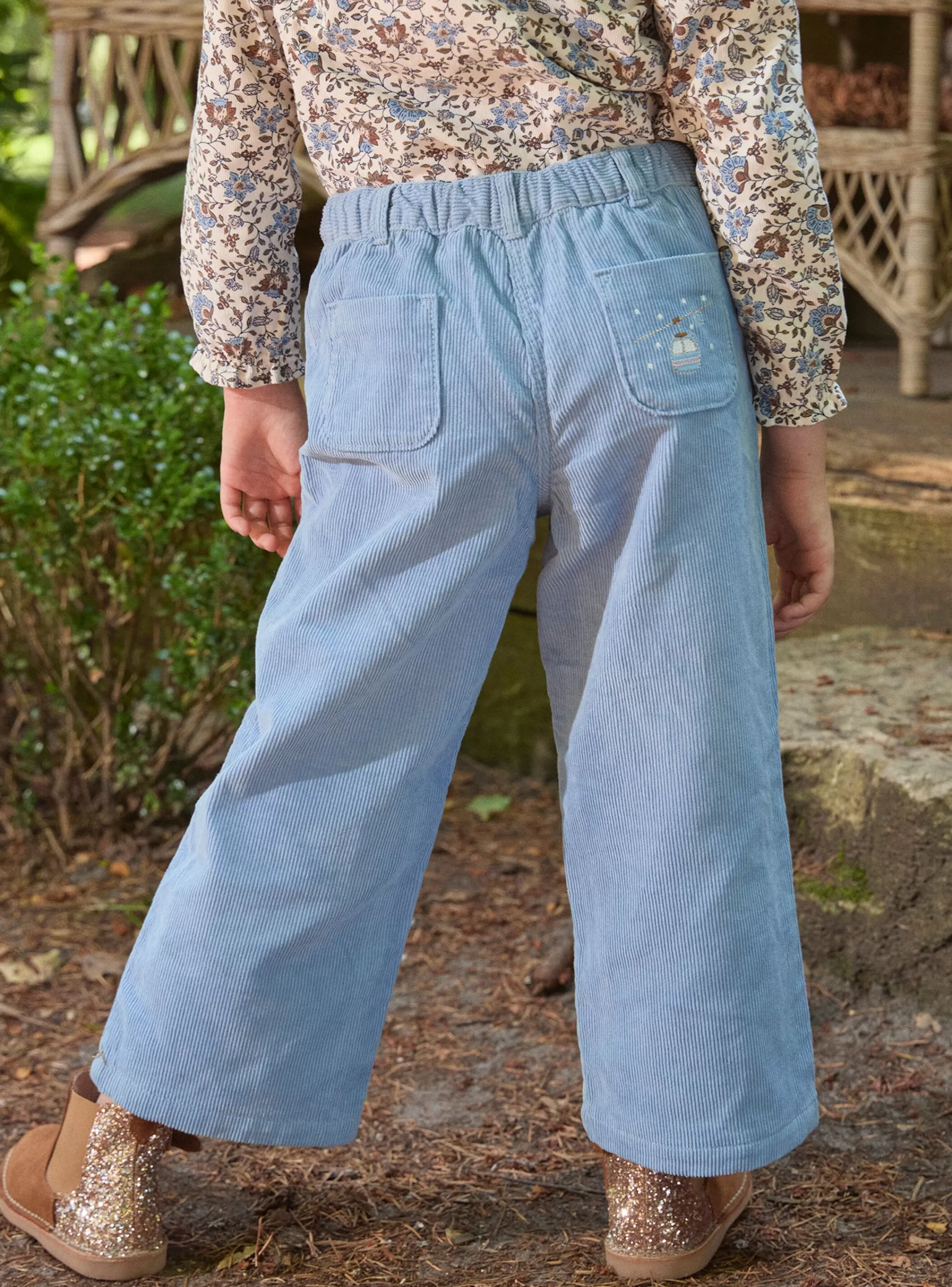 Sale Sergent Major Pantalon bleu en velours côtelés