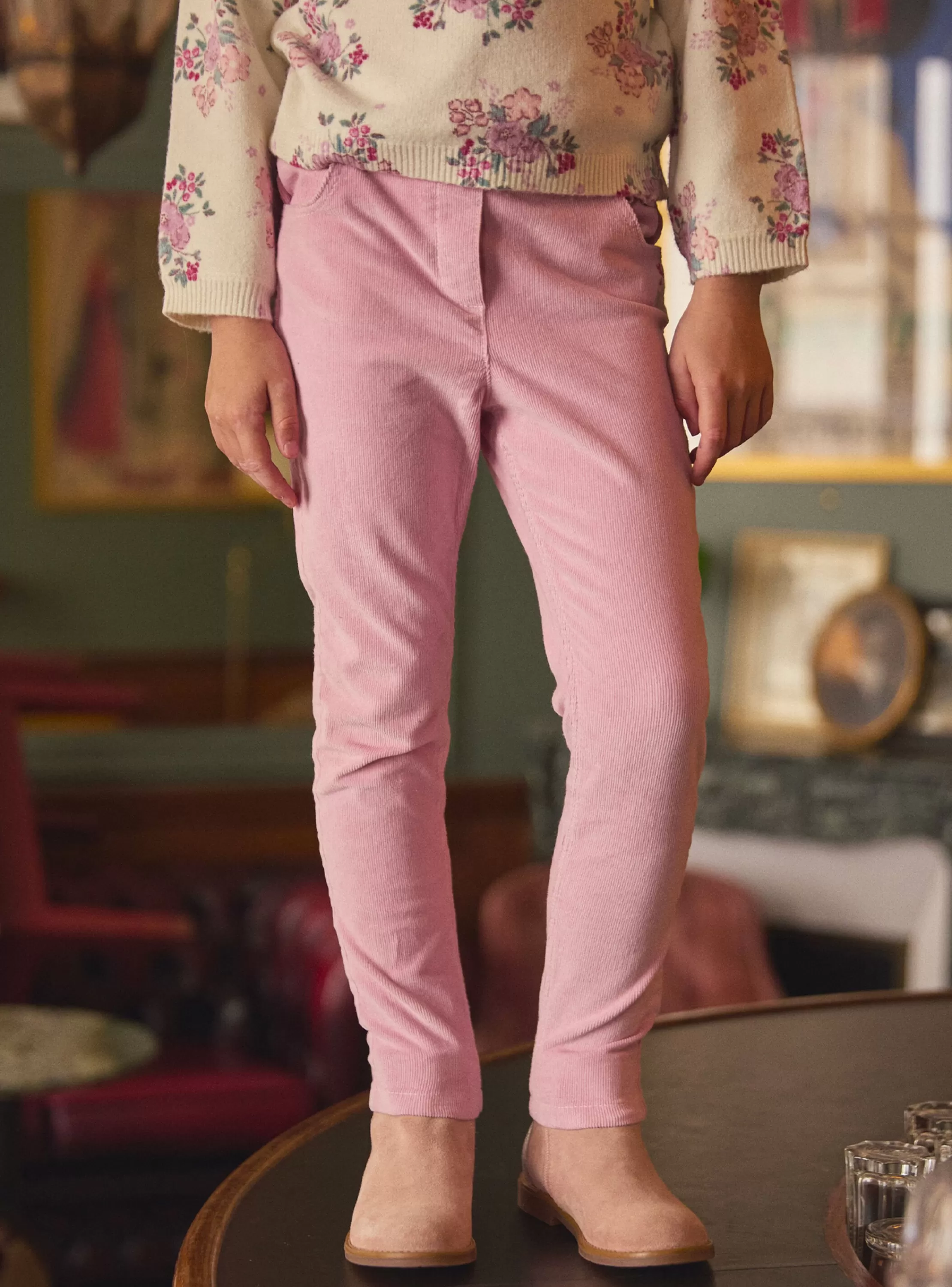 Best Sergent Major Pantalon en velours  rose