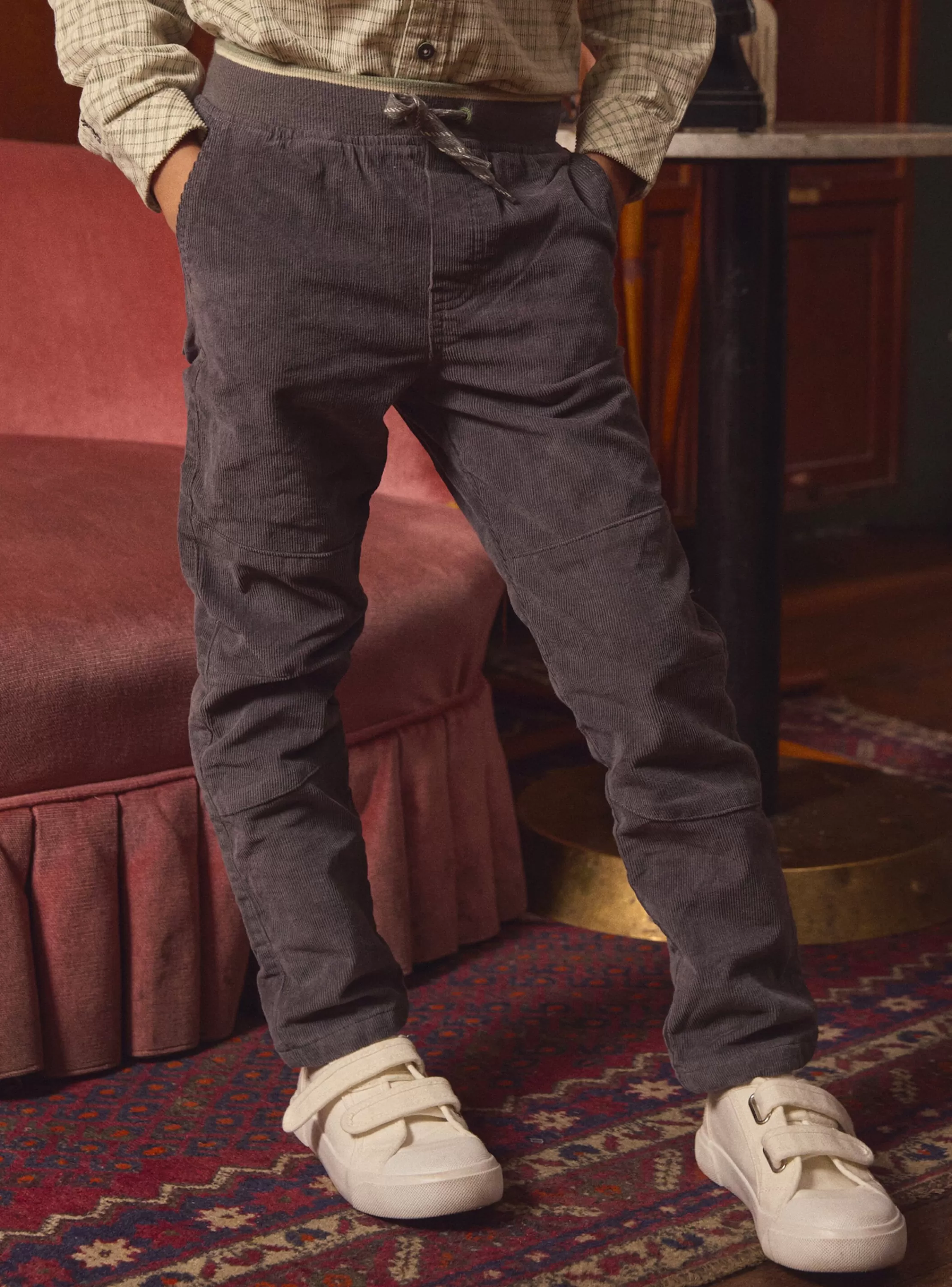 Sale Sergent Major Pantalon Gris en Velours