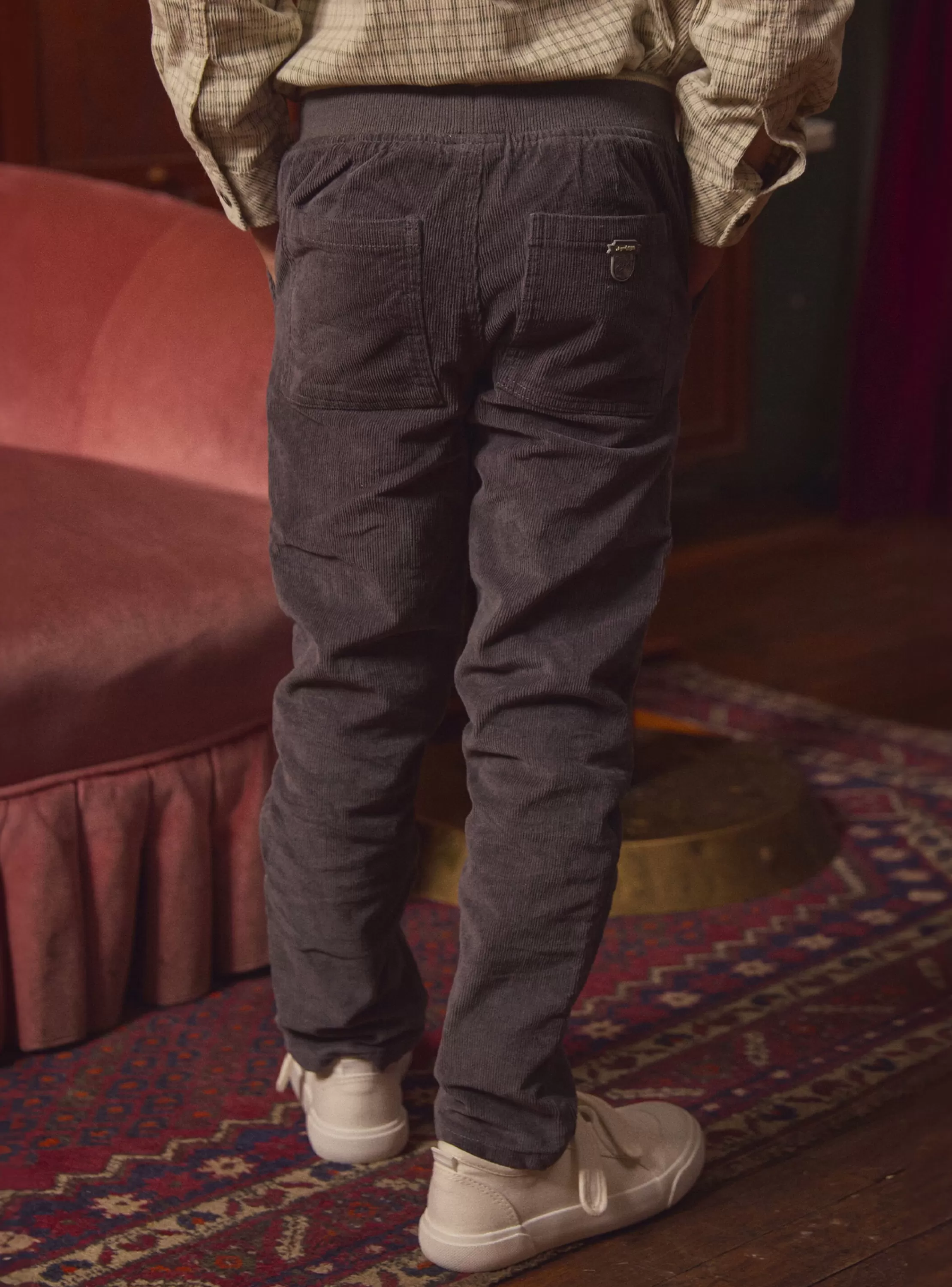 Sale Sergent Major Pantalon Gris en Velours