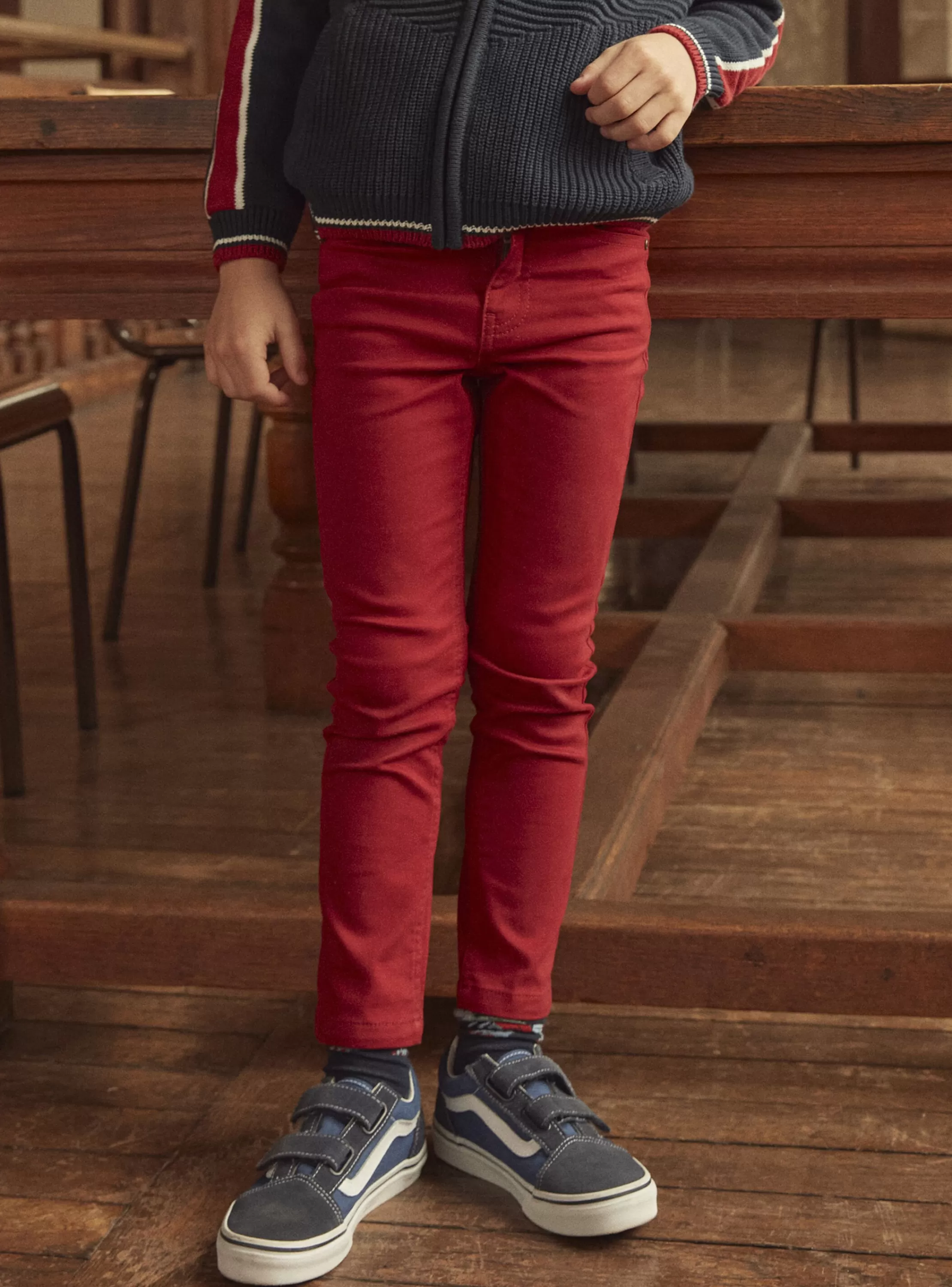 Flash Sale Sergent Major Pantalon knit denim rouge