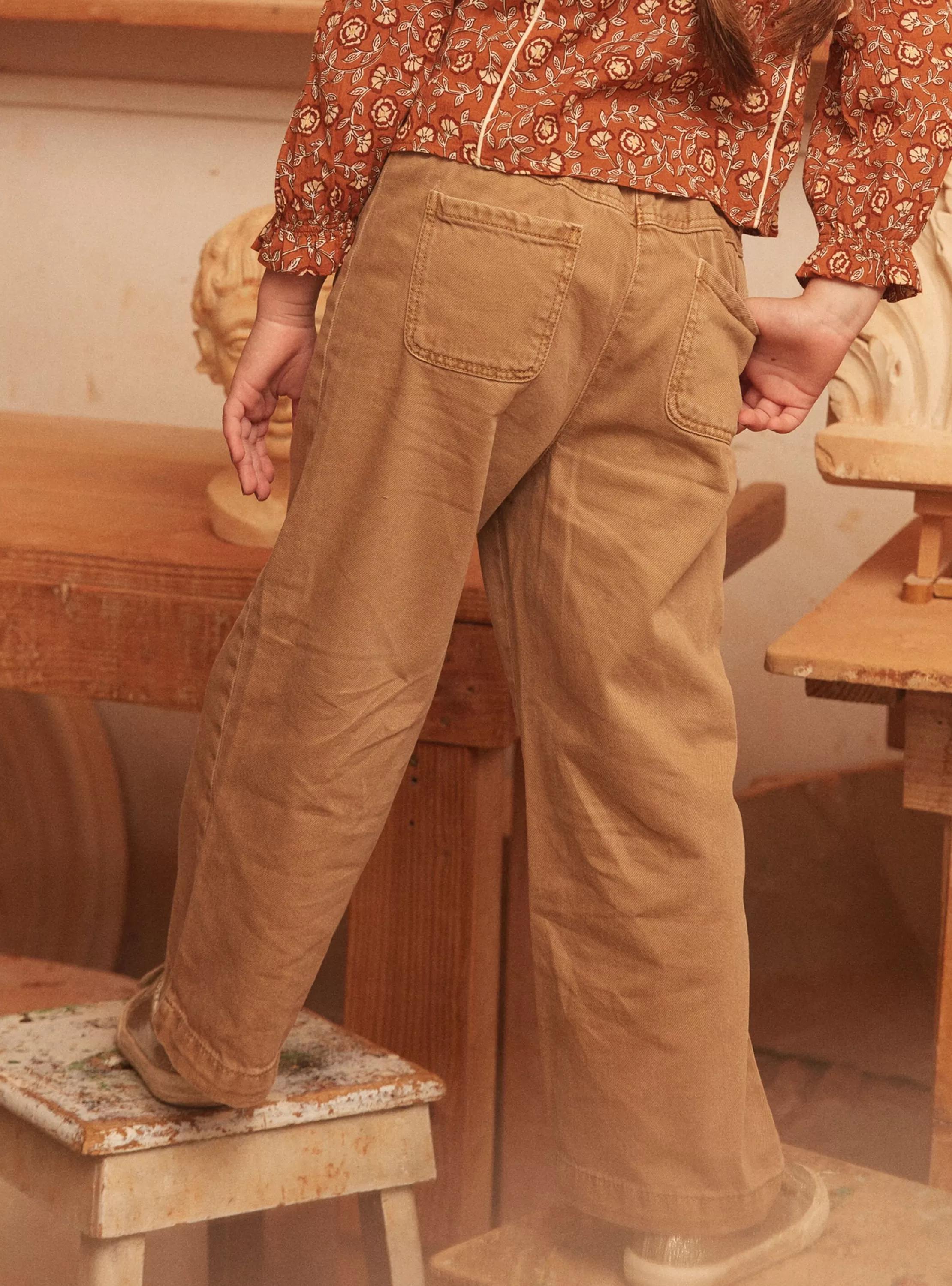 Online Sergent Major Pantalon loose  à broderies