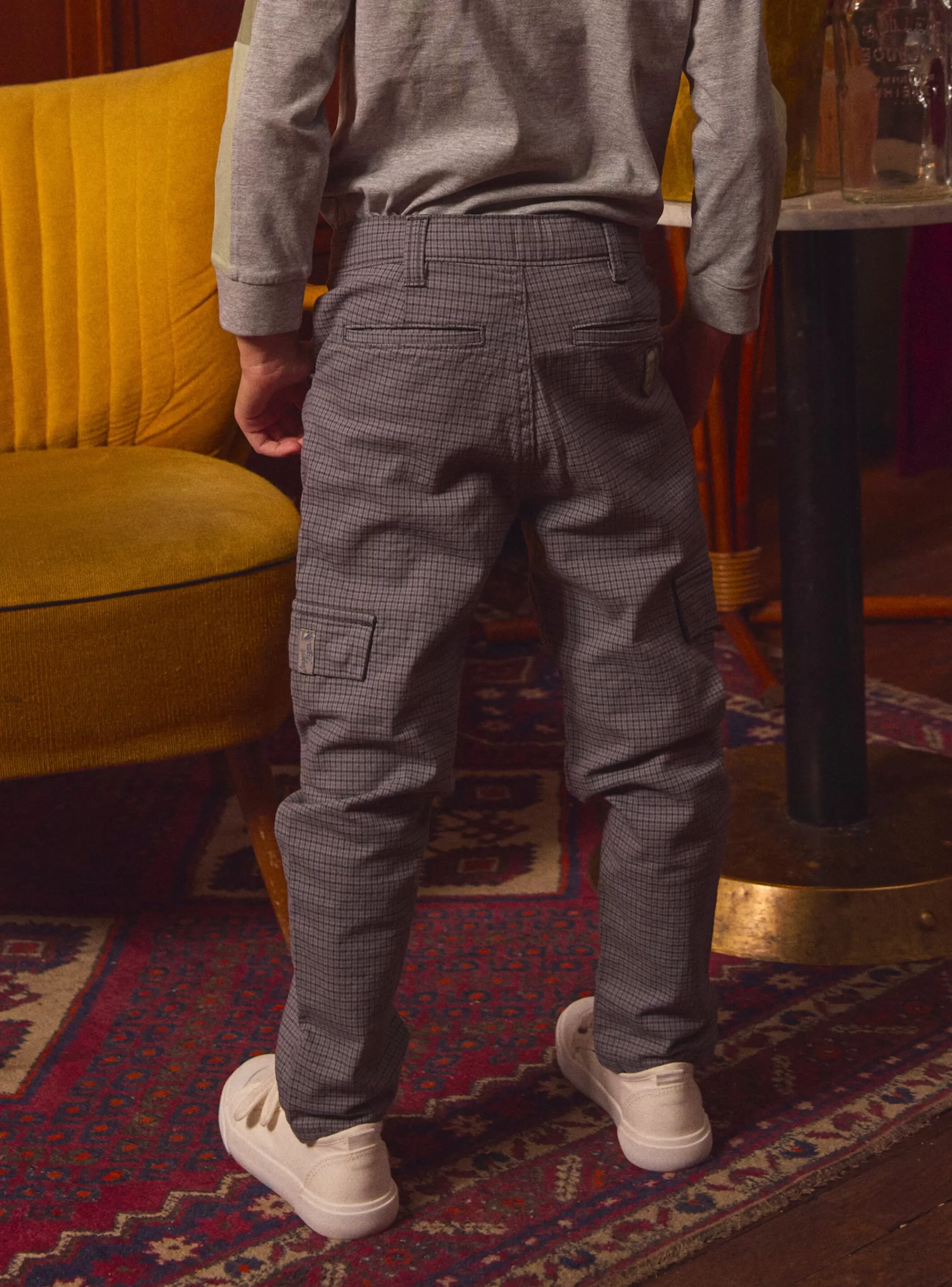 Cheap Sergent Major Pantalon Pied de Poule