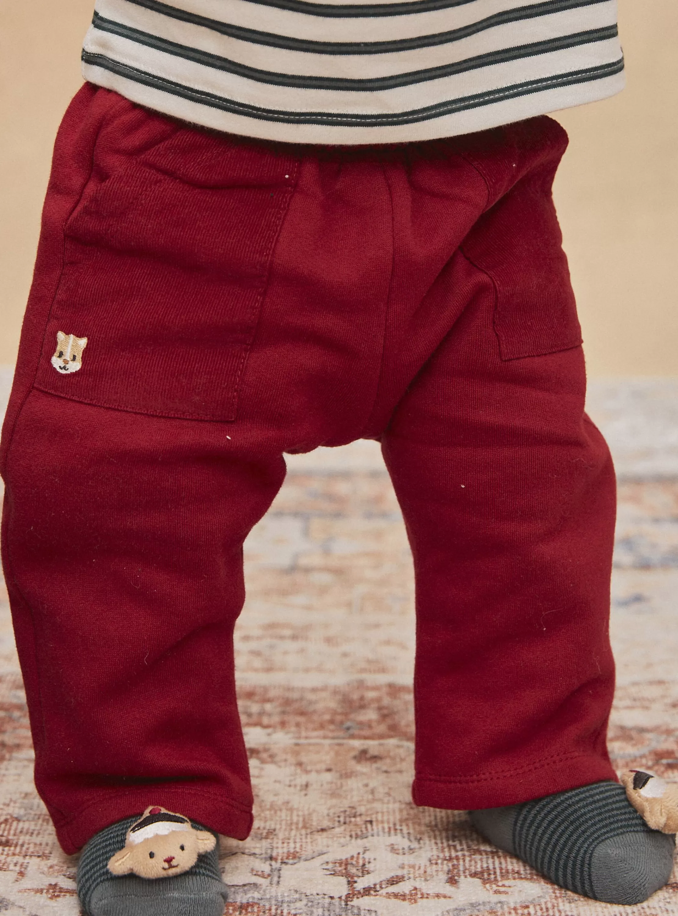 Clearance Sergent Major Pantalon rouge pourpre en molleton