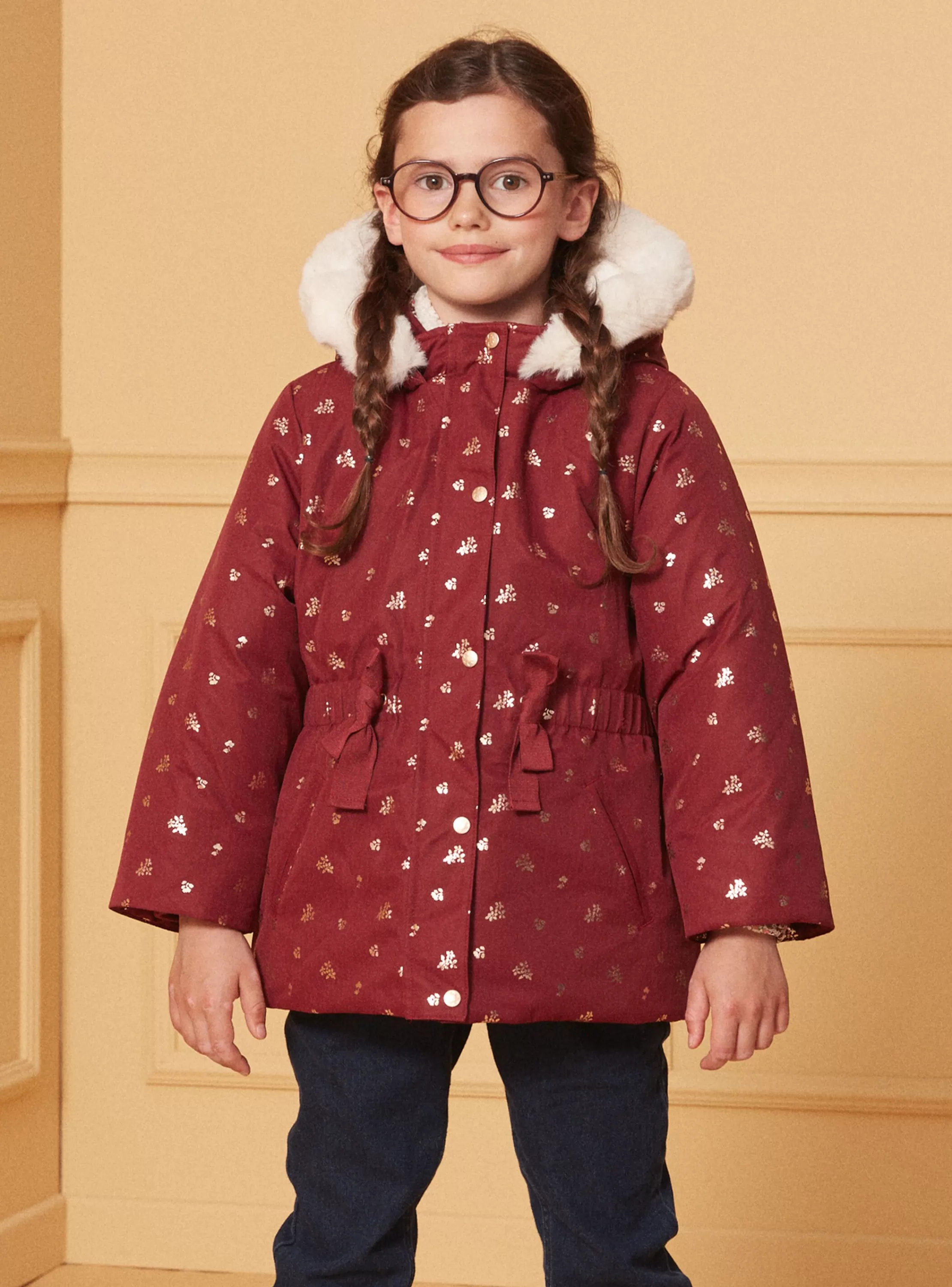 Cheap Sergent Major Parka 3 en 1 à motifs fleurs