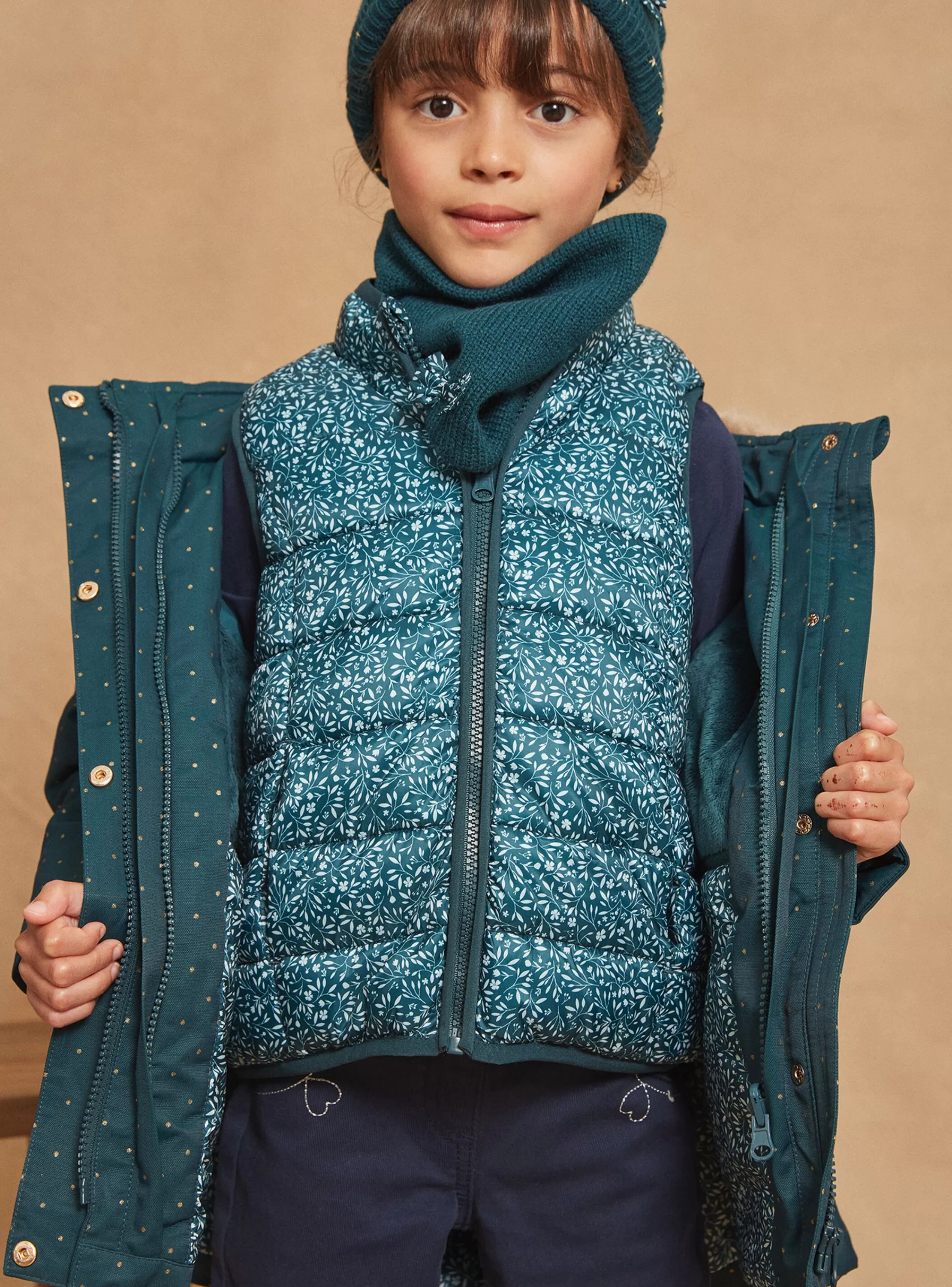 Shop Sergent Major Parka 3 en 1 vert sapin à capuche