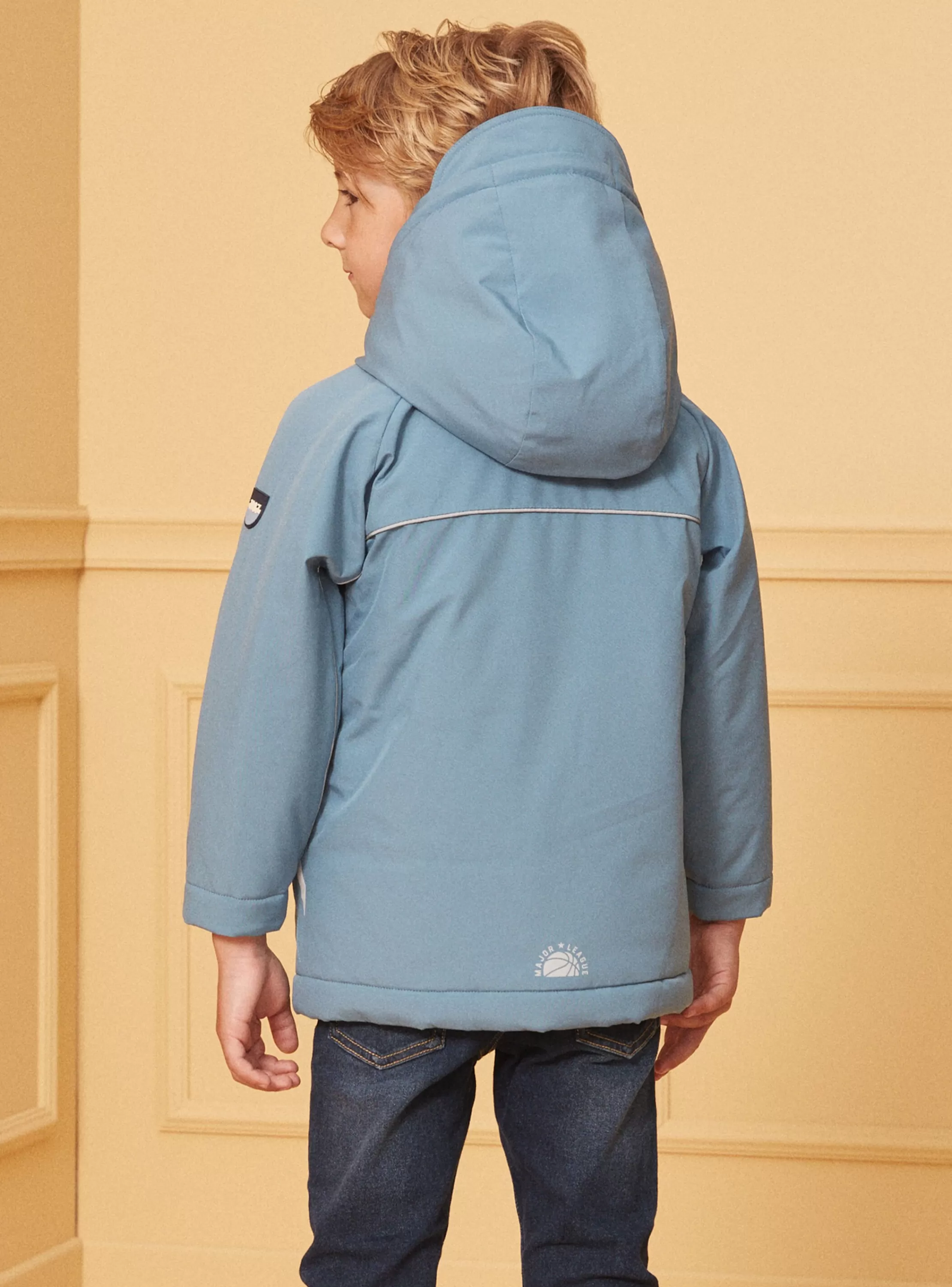 Best Sale Sergent Major Parka Bleue à capuche mi-saison