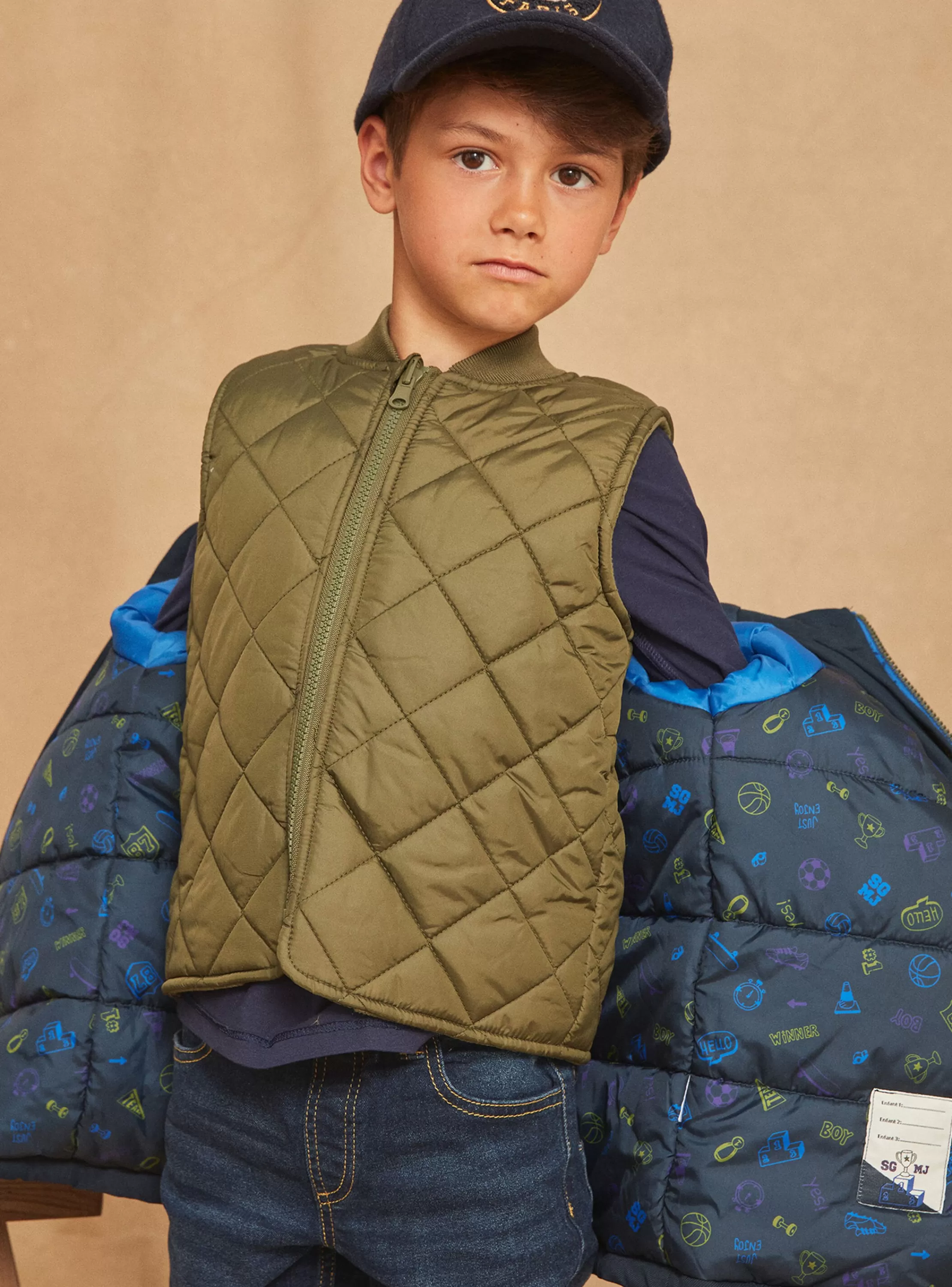 Flash Sale Sergent Major Parka imperméable 3 en 1 bleu marine à capuche