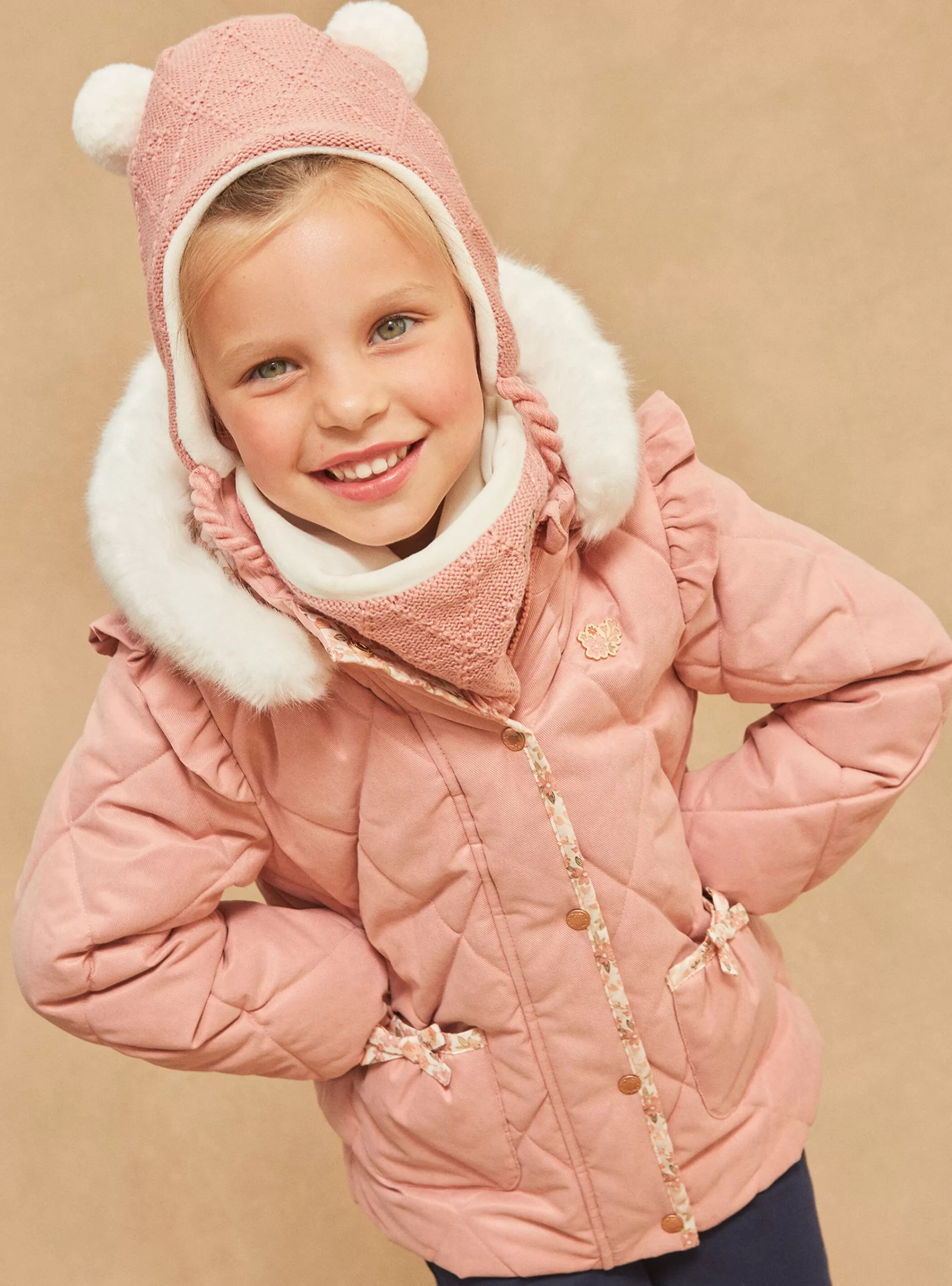 Flash Sale Sergent Major Parka rose matelassée à capuche