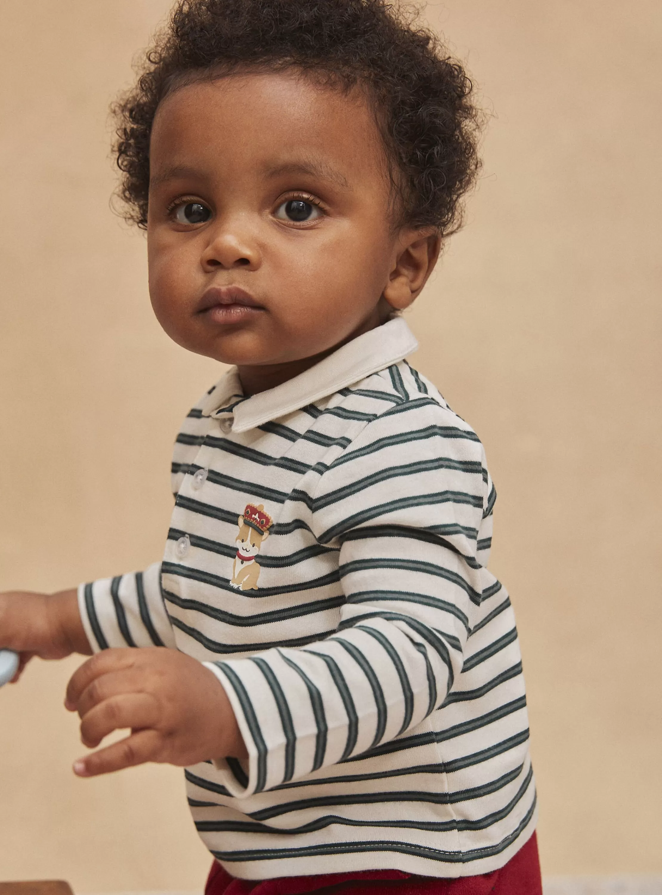 Cheap Sergent Major Polo écru à imprimé à rayures