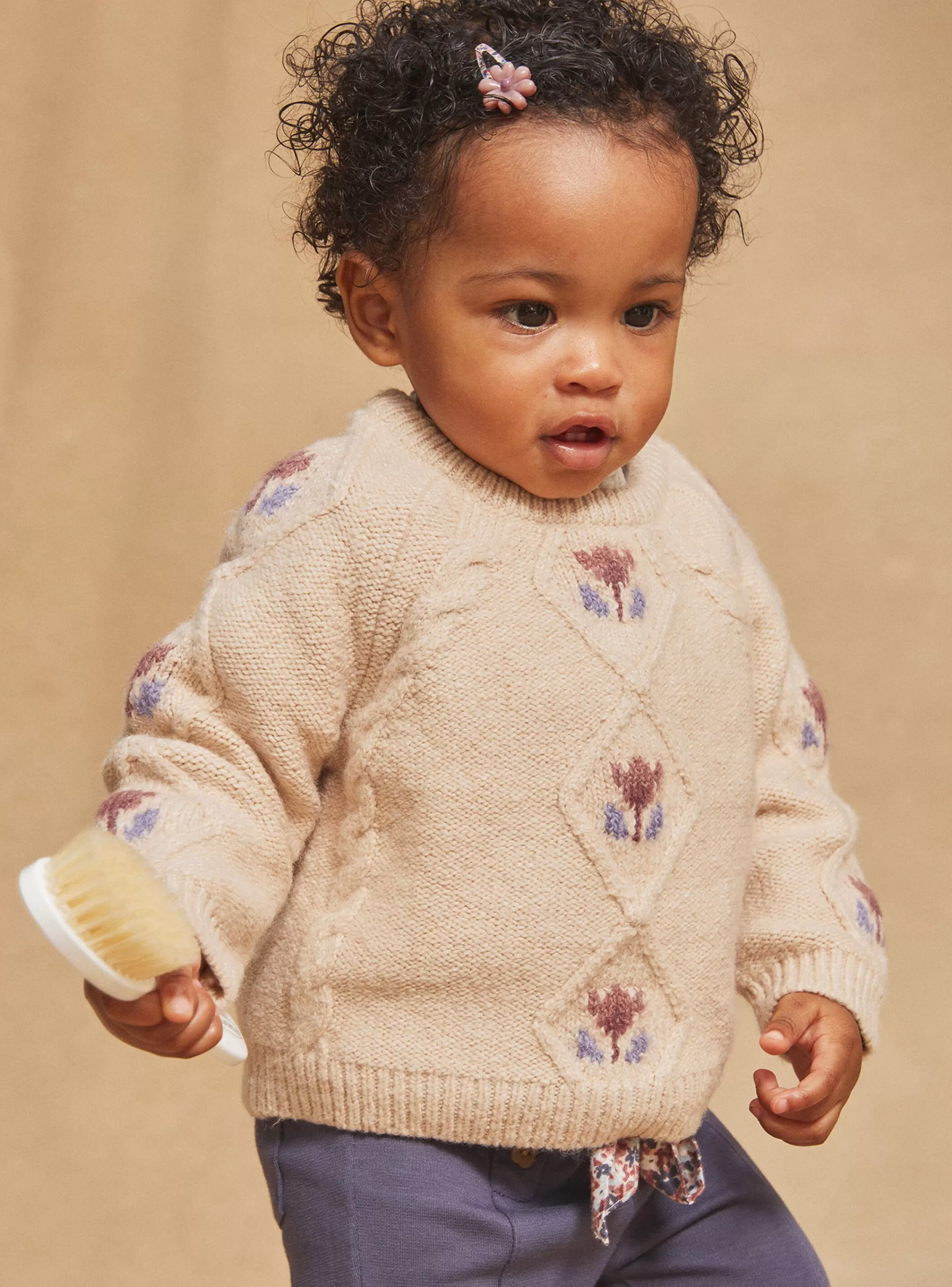 Best Sale Sergent Major Pull beige à torsades