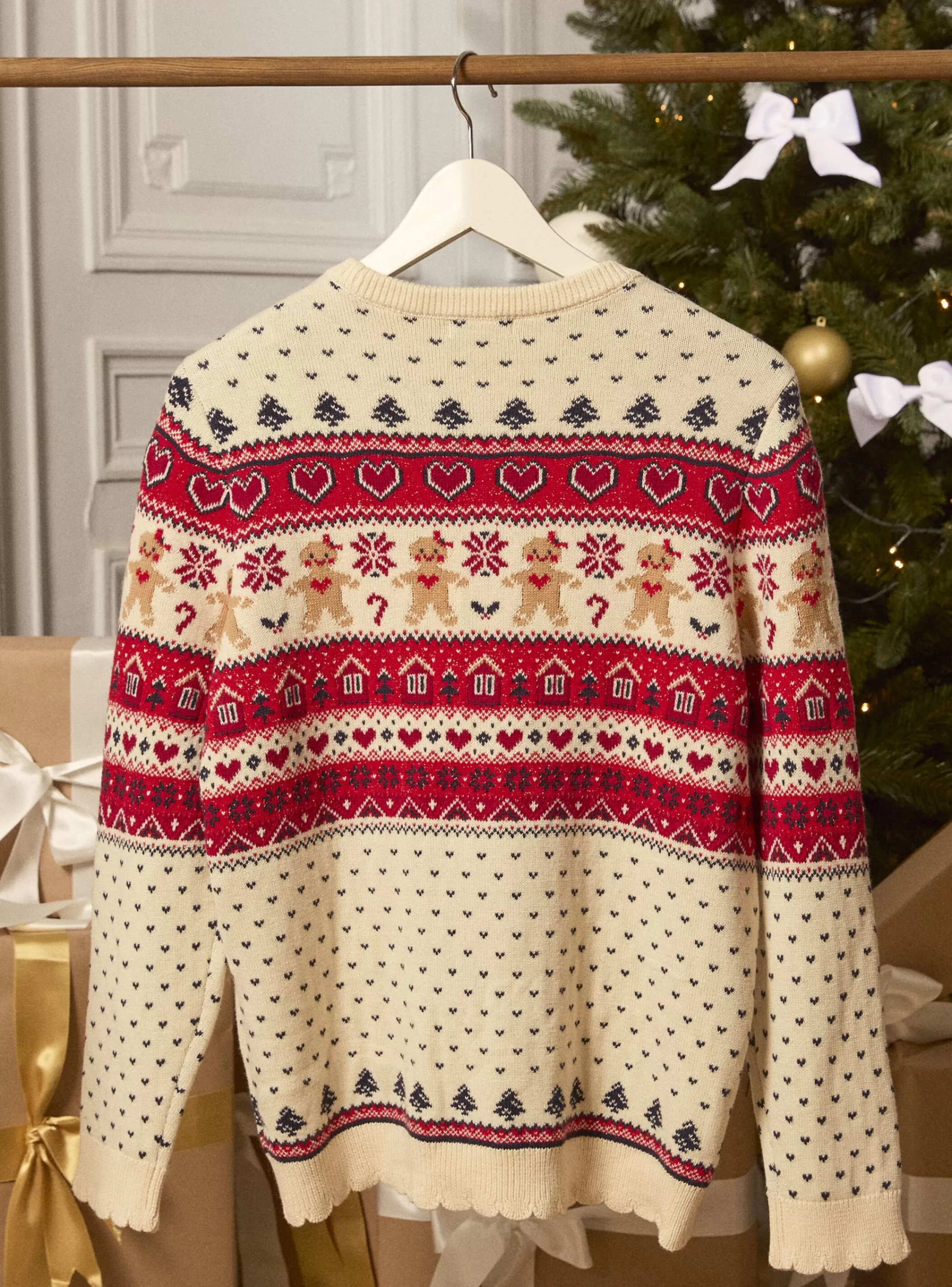 Store Sergent Major Pull de noël en jacquard femme
