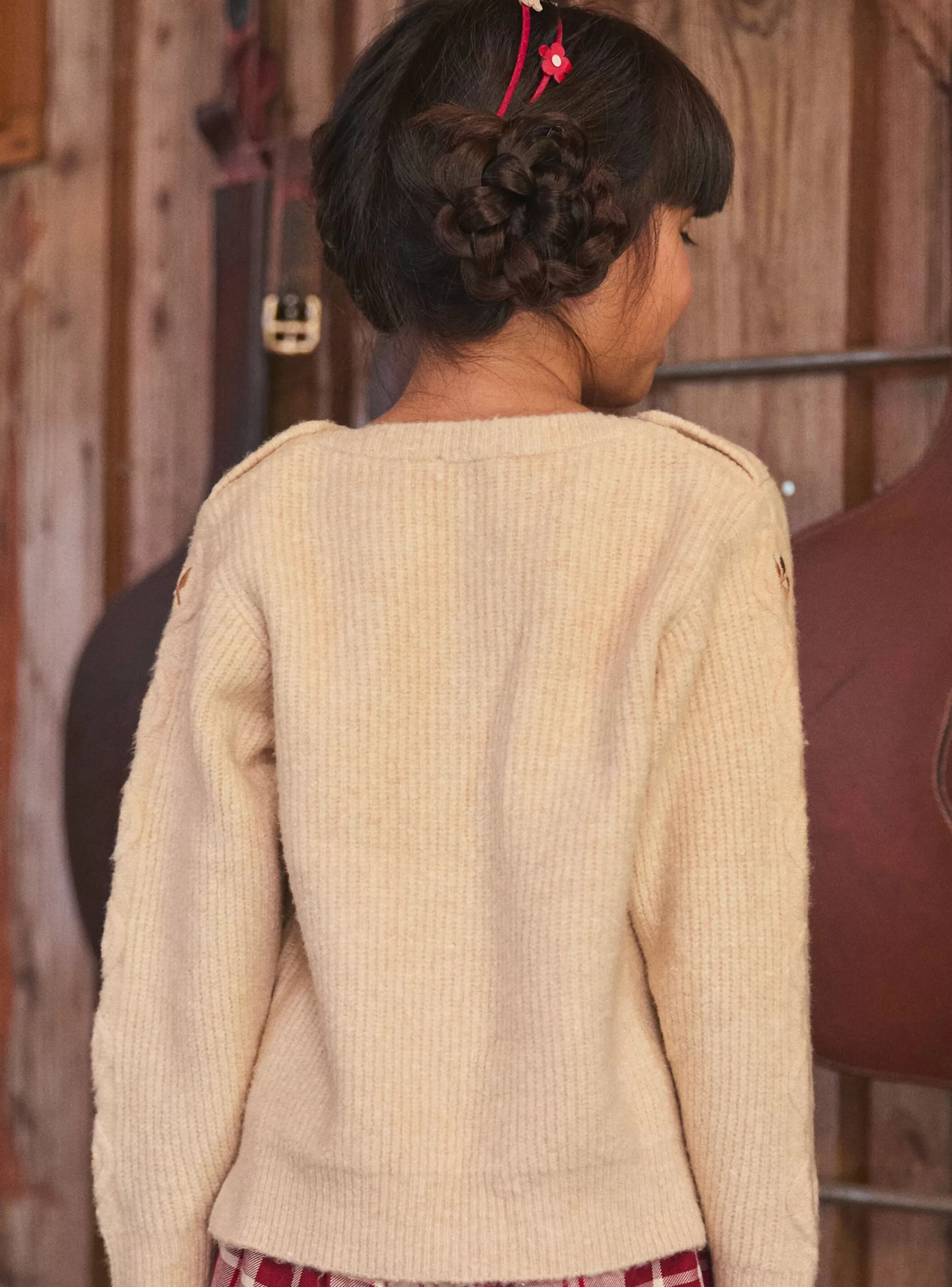 Outlet Sergent Major Pull en maille torsadée brodé
