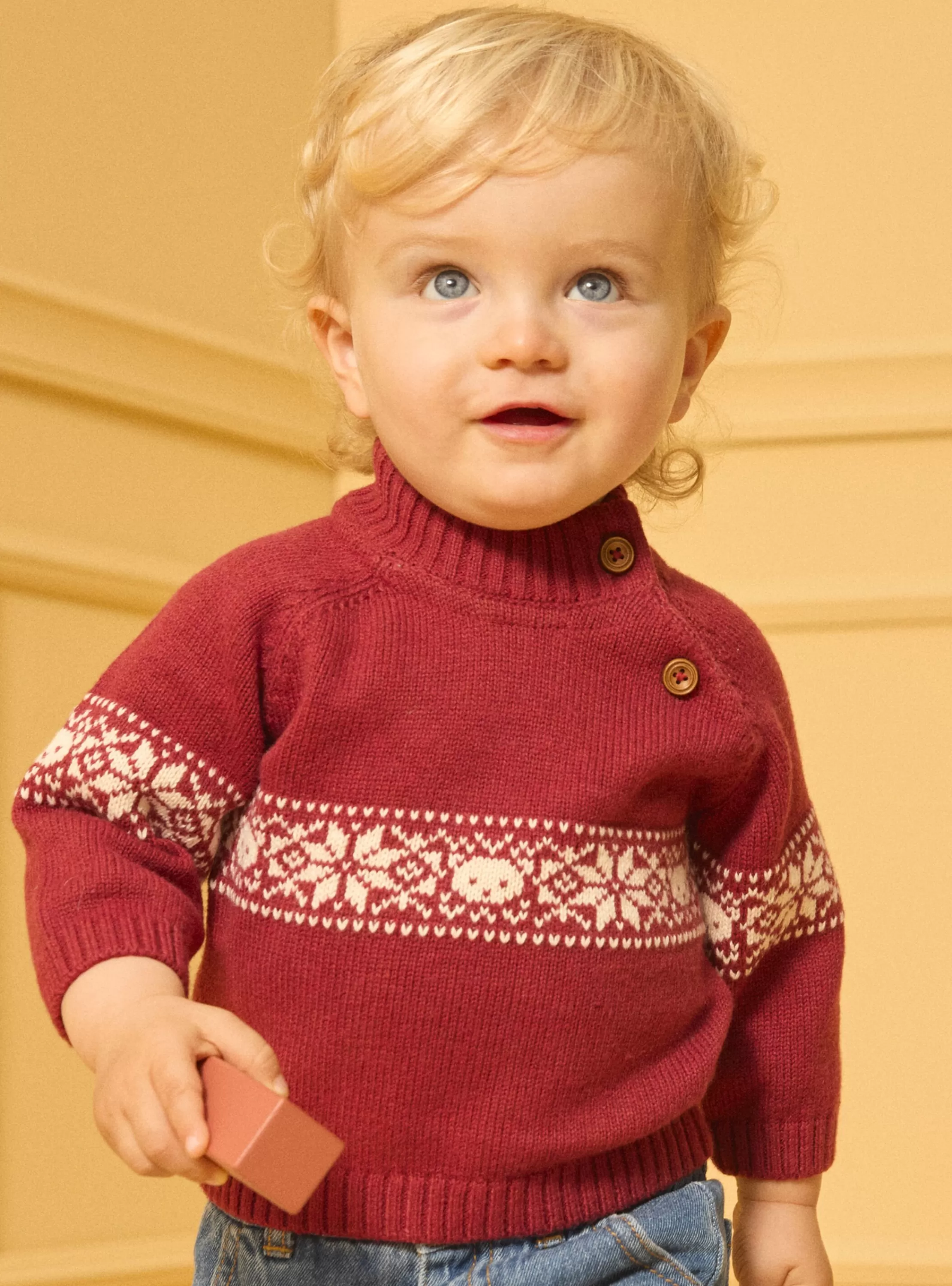 New Sergent Major Pull jacquard animaux et flocons