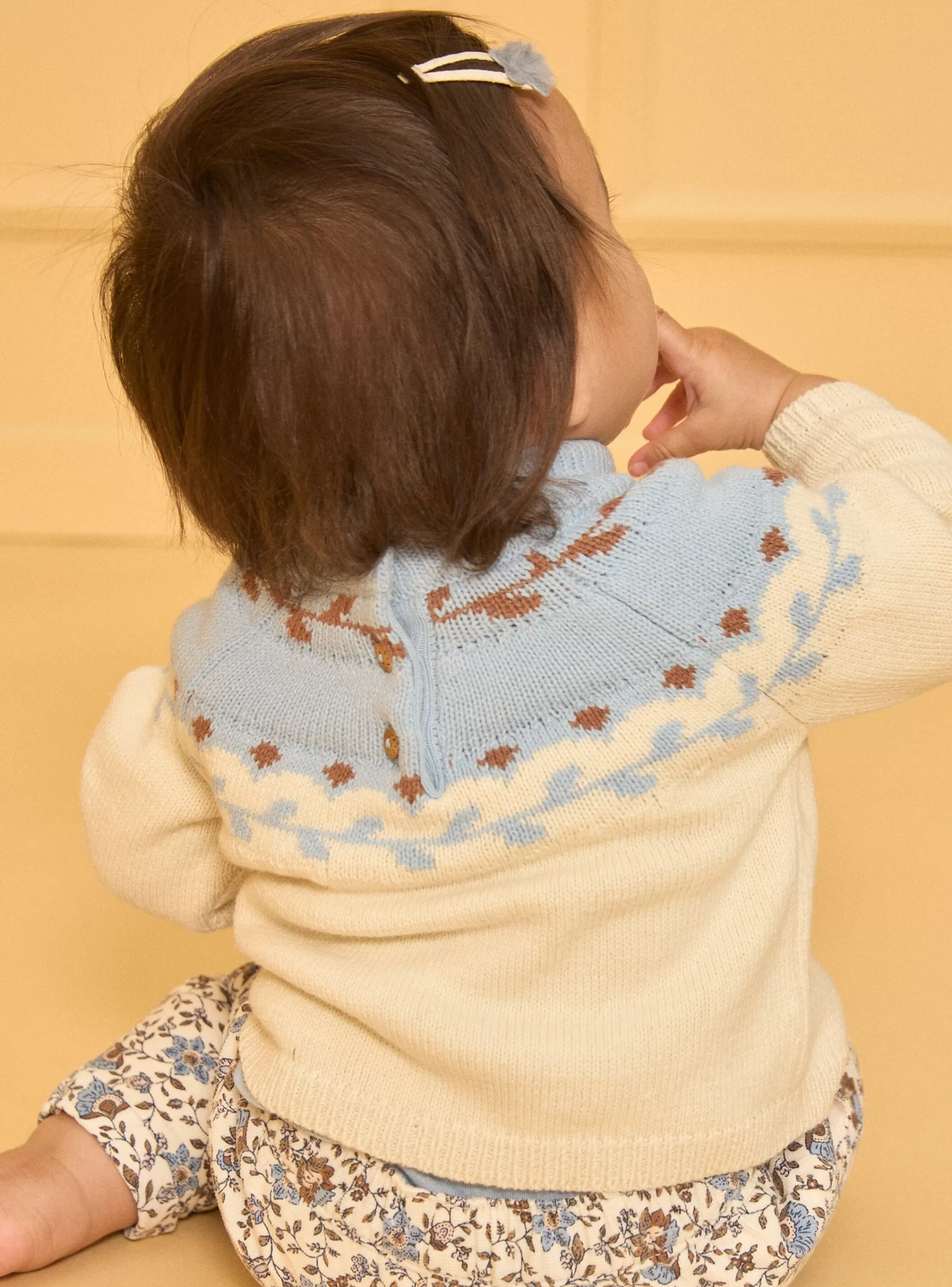 Clearance Sergent Major Pull jacquard fleurs