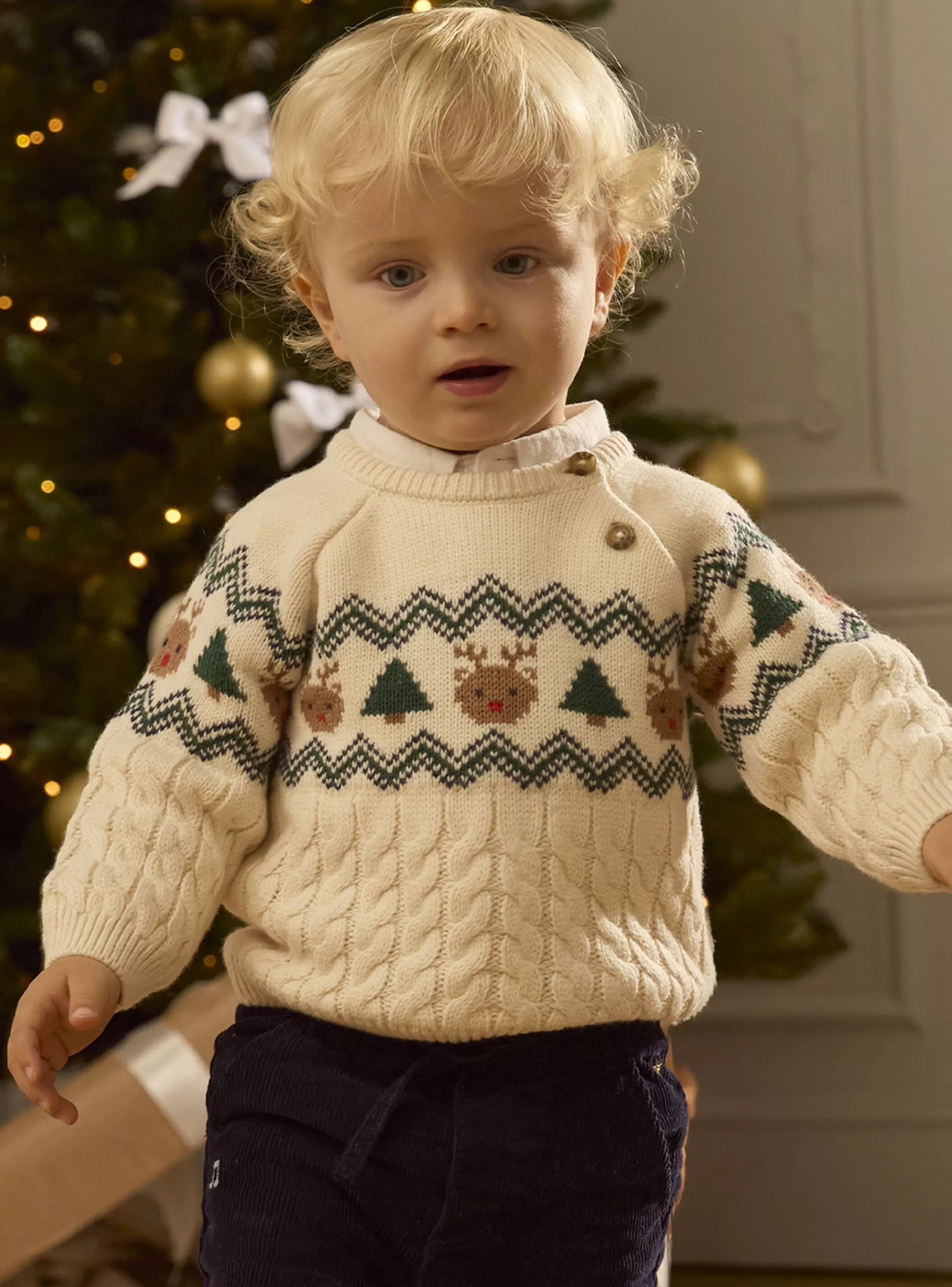 Discount Sergent Major Pull torsadé et jacquard Noël
