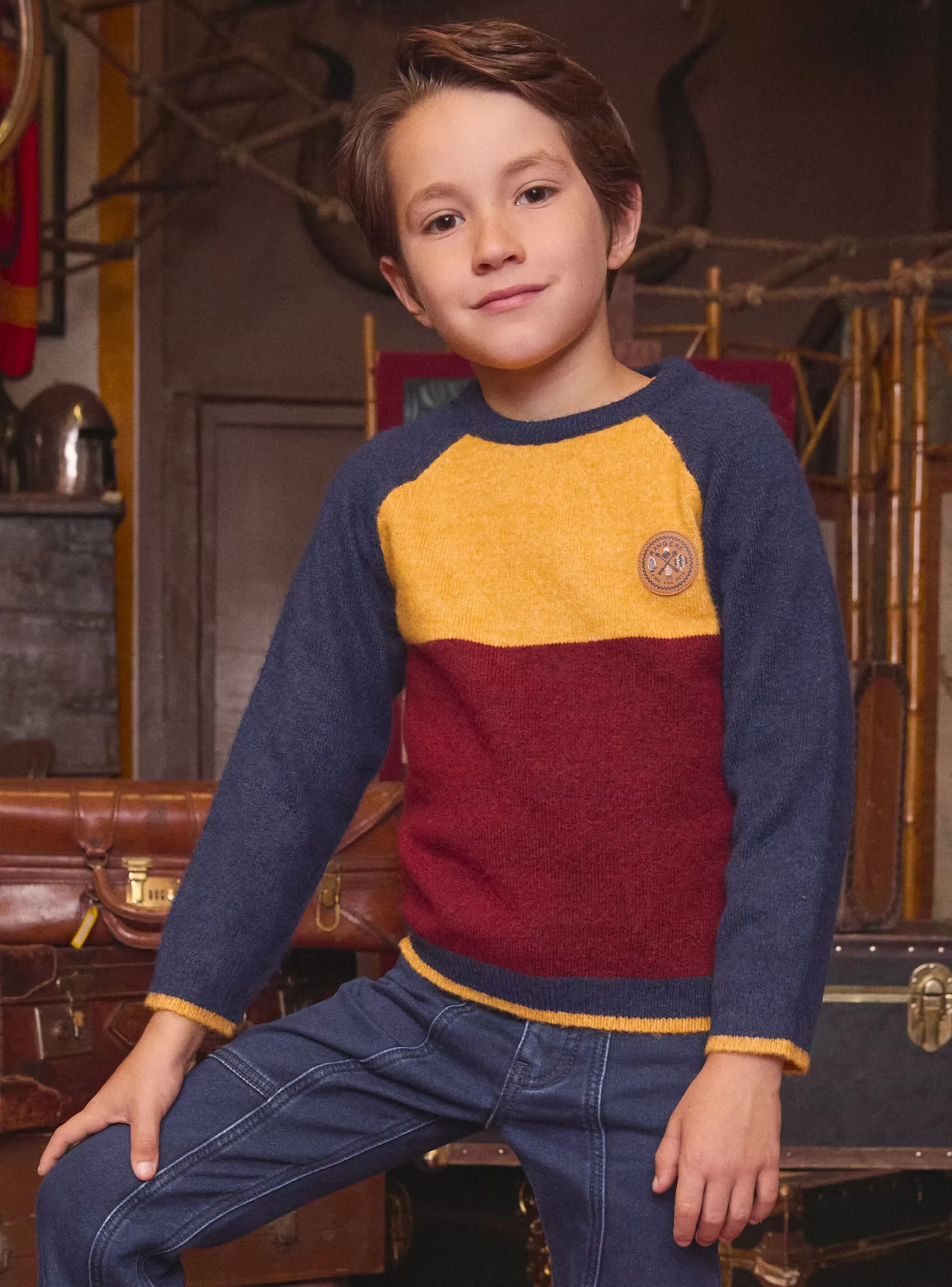 Online Sergent Major Pull tricolore