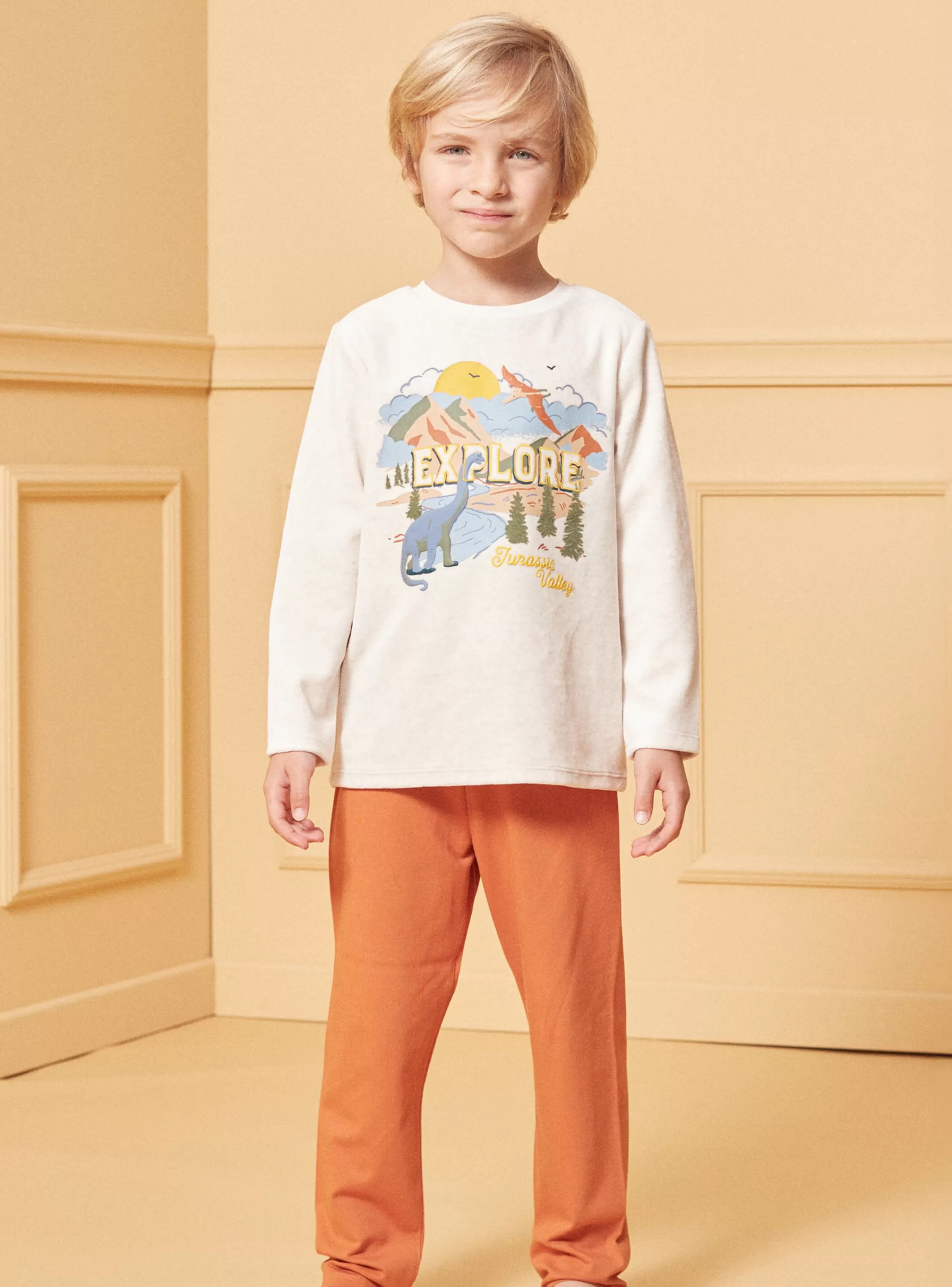 Fashion Sergent Major Pyjama Beige Chiné