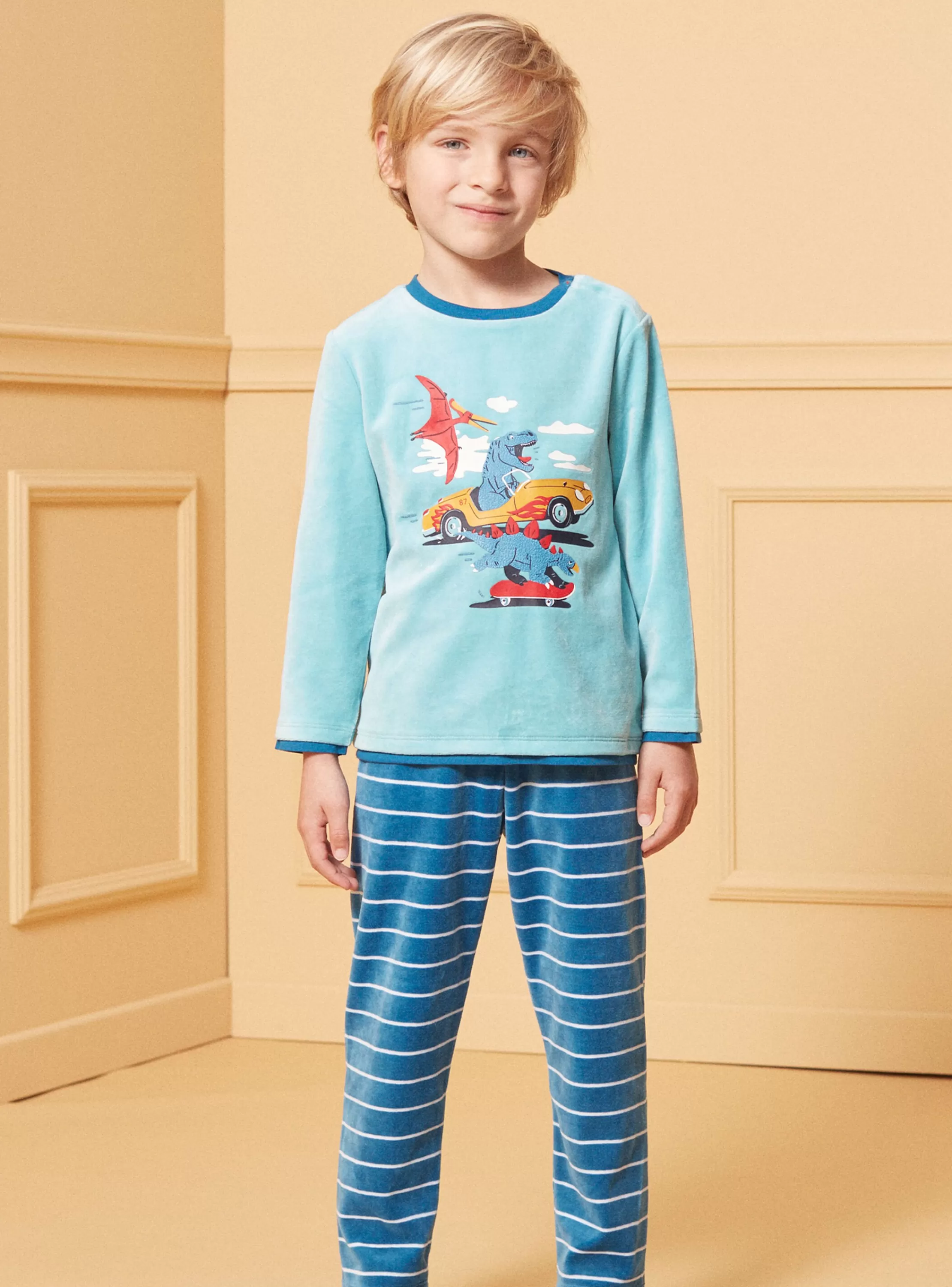 Clearance Sergent Major Pyjama Dino en velours