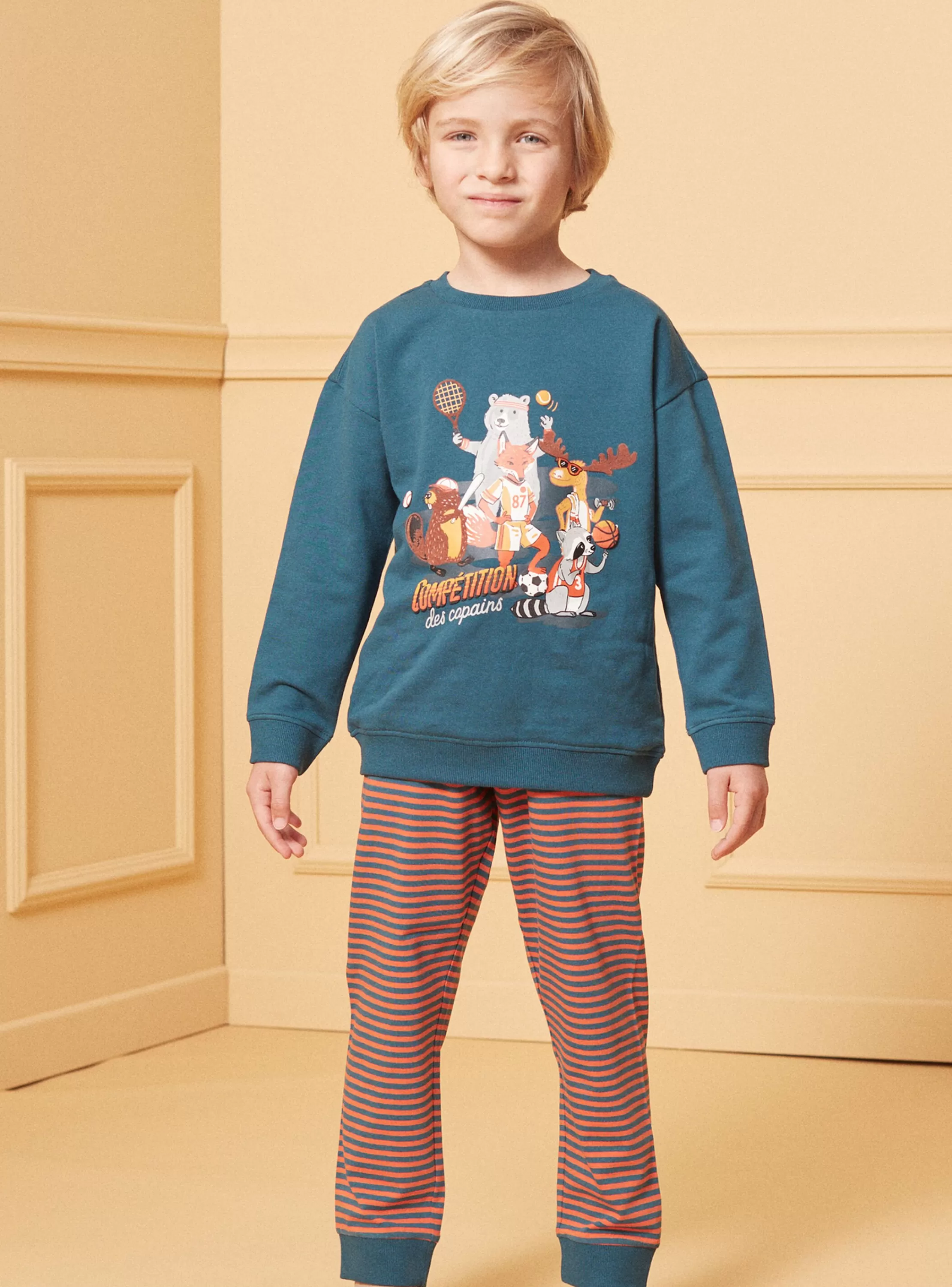 Shop Sergent Major Pyjama en molleton gratté Animaux de la forêt