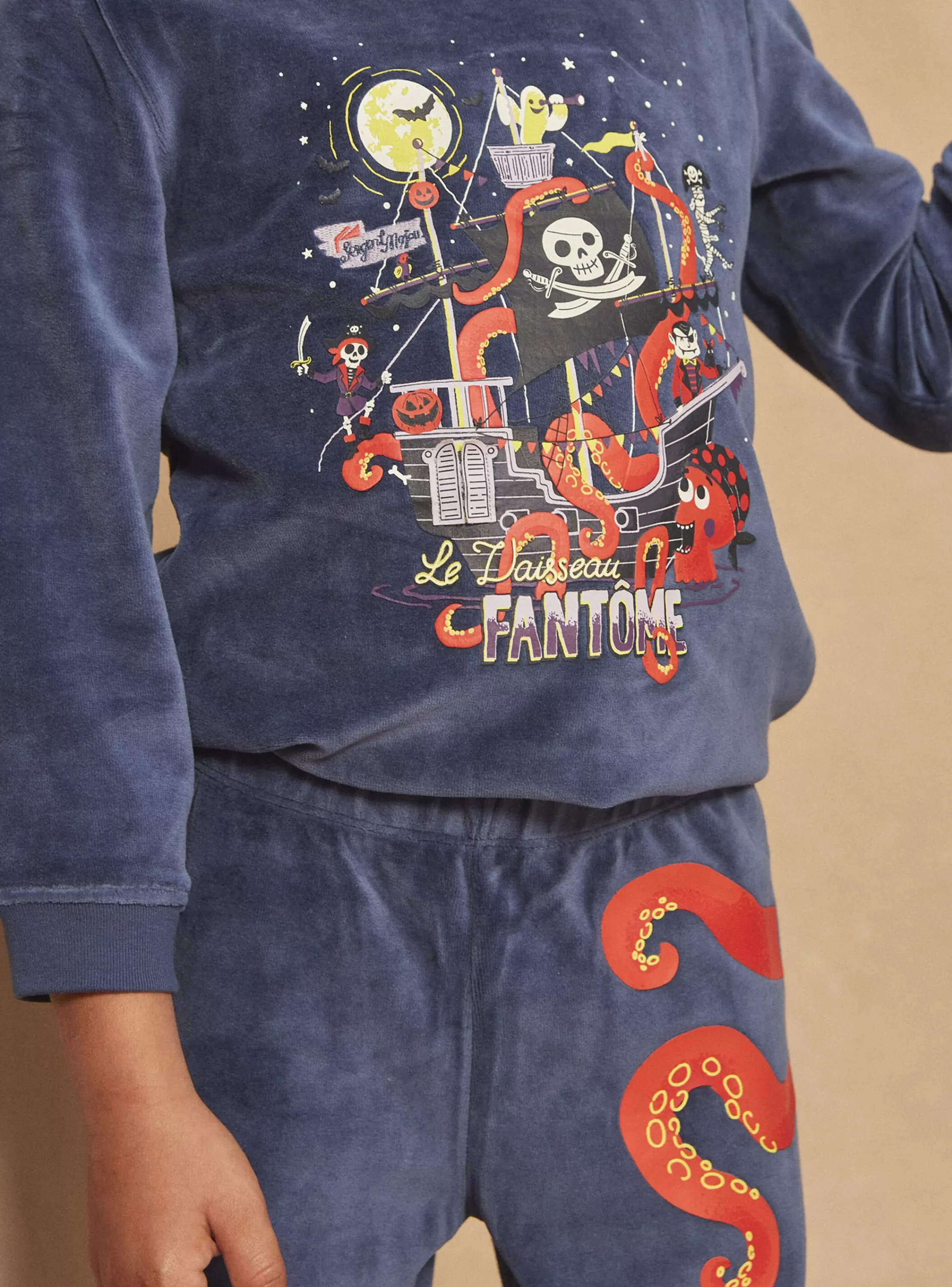 Sale Sergent Major Pyjama et chapeau violet en velours