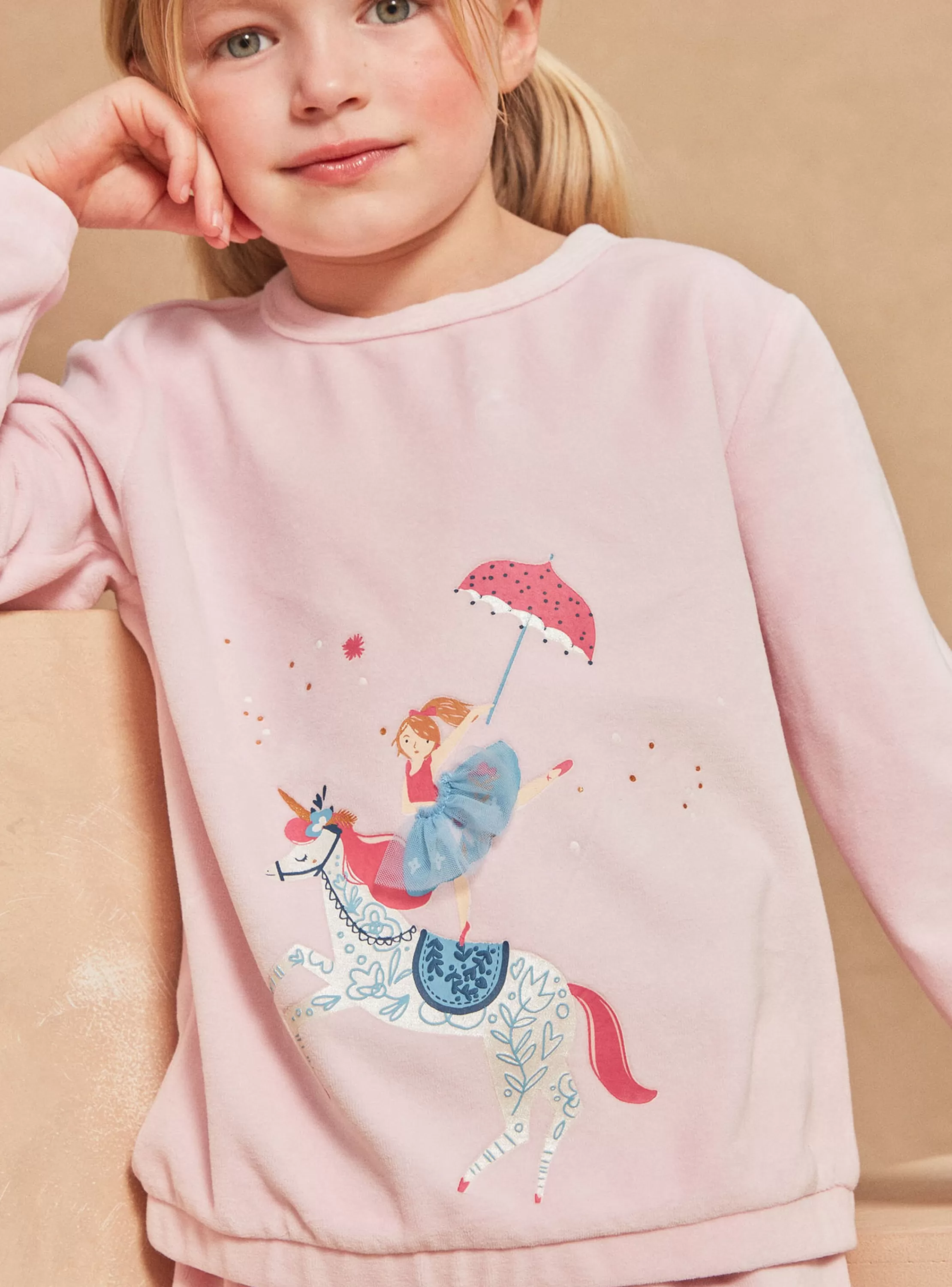 Flash Sale Sergent Major Pyjama rose en velours