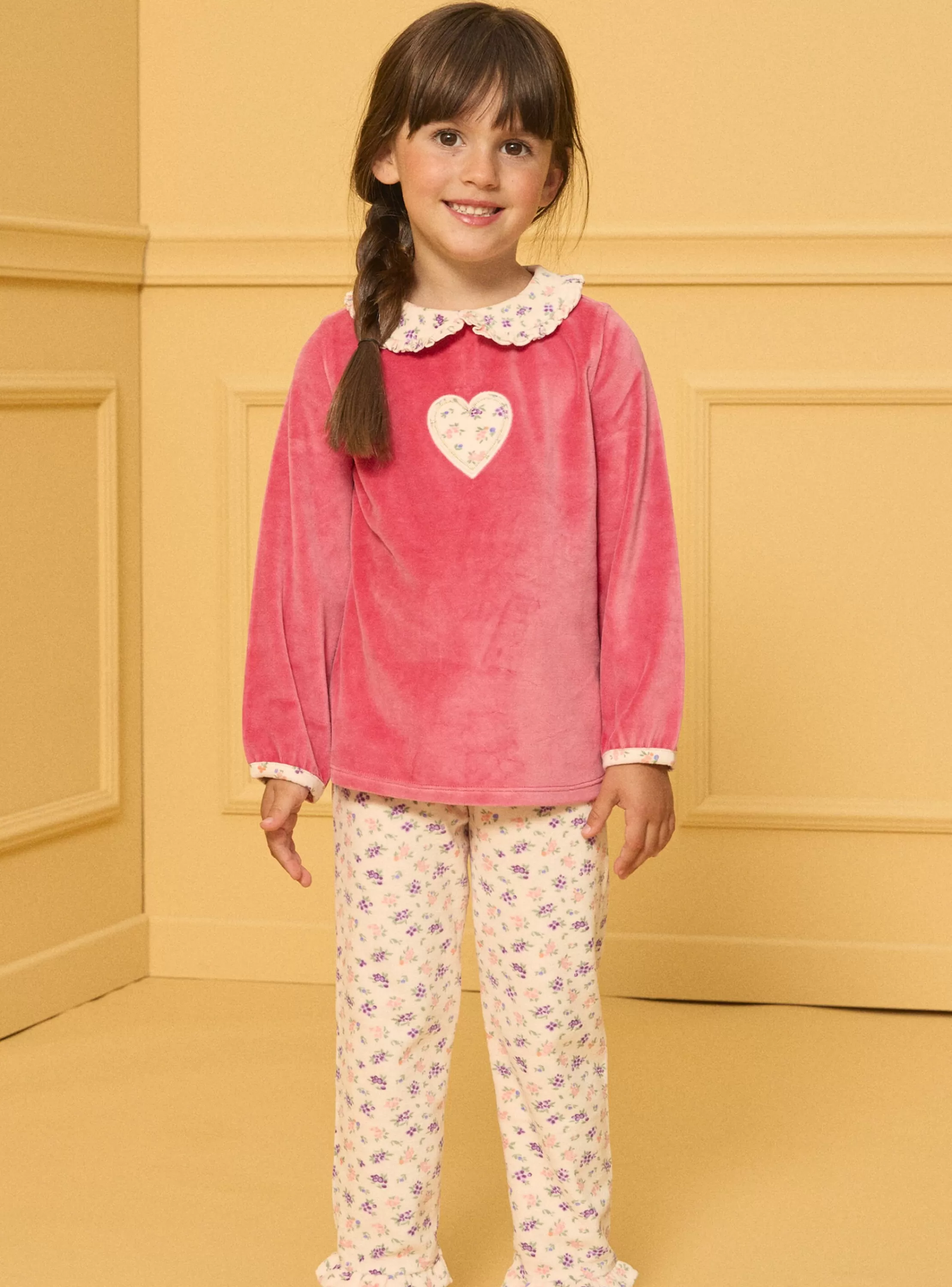 Clearance Sergent Major Pyjama Velours Coeur