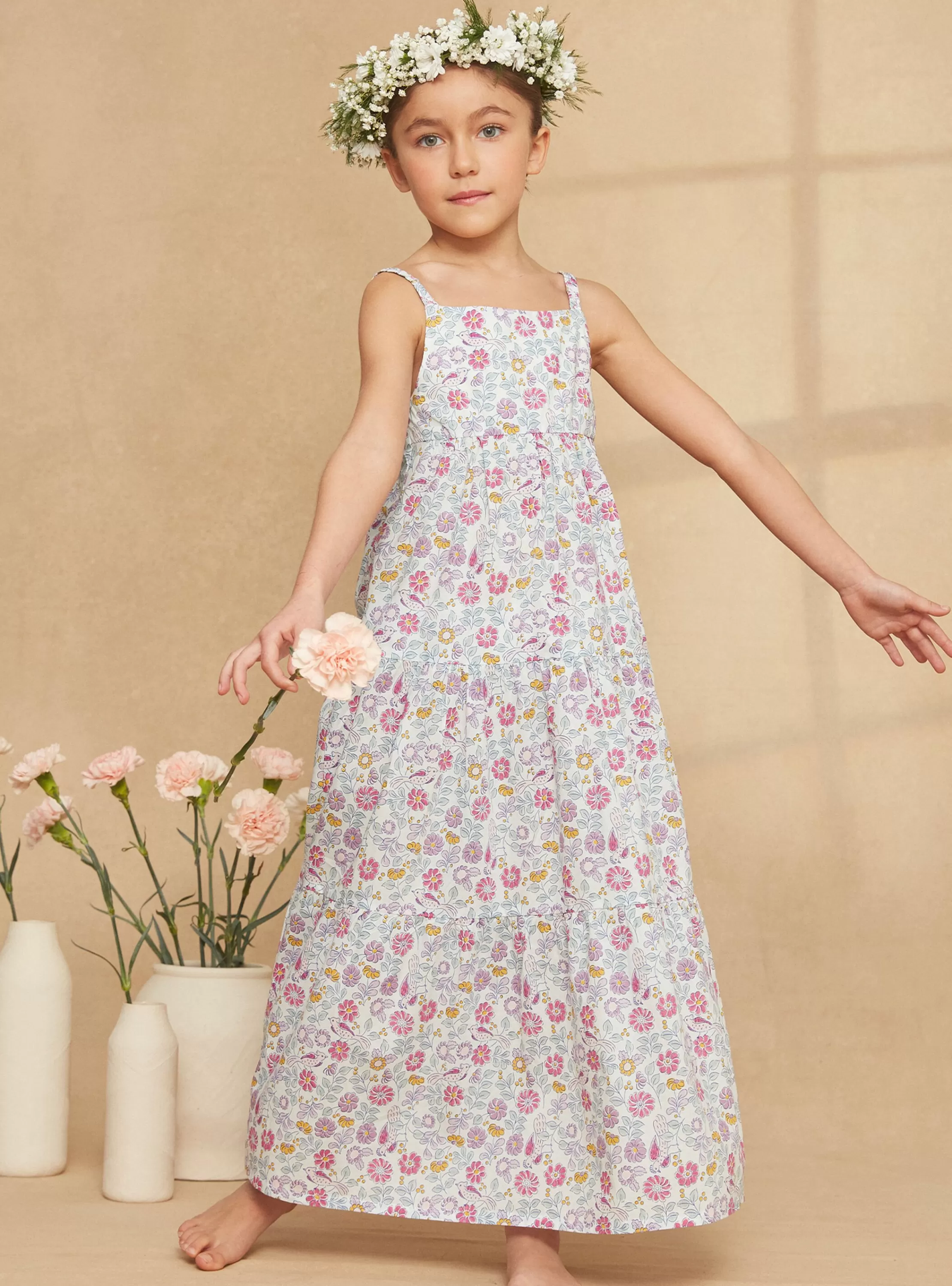 Store Sergent Major Robe Bain de Soleil Ecrue