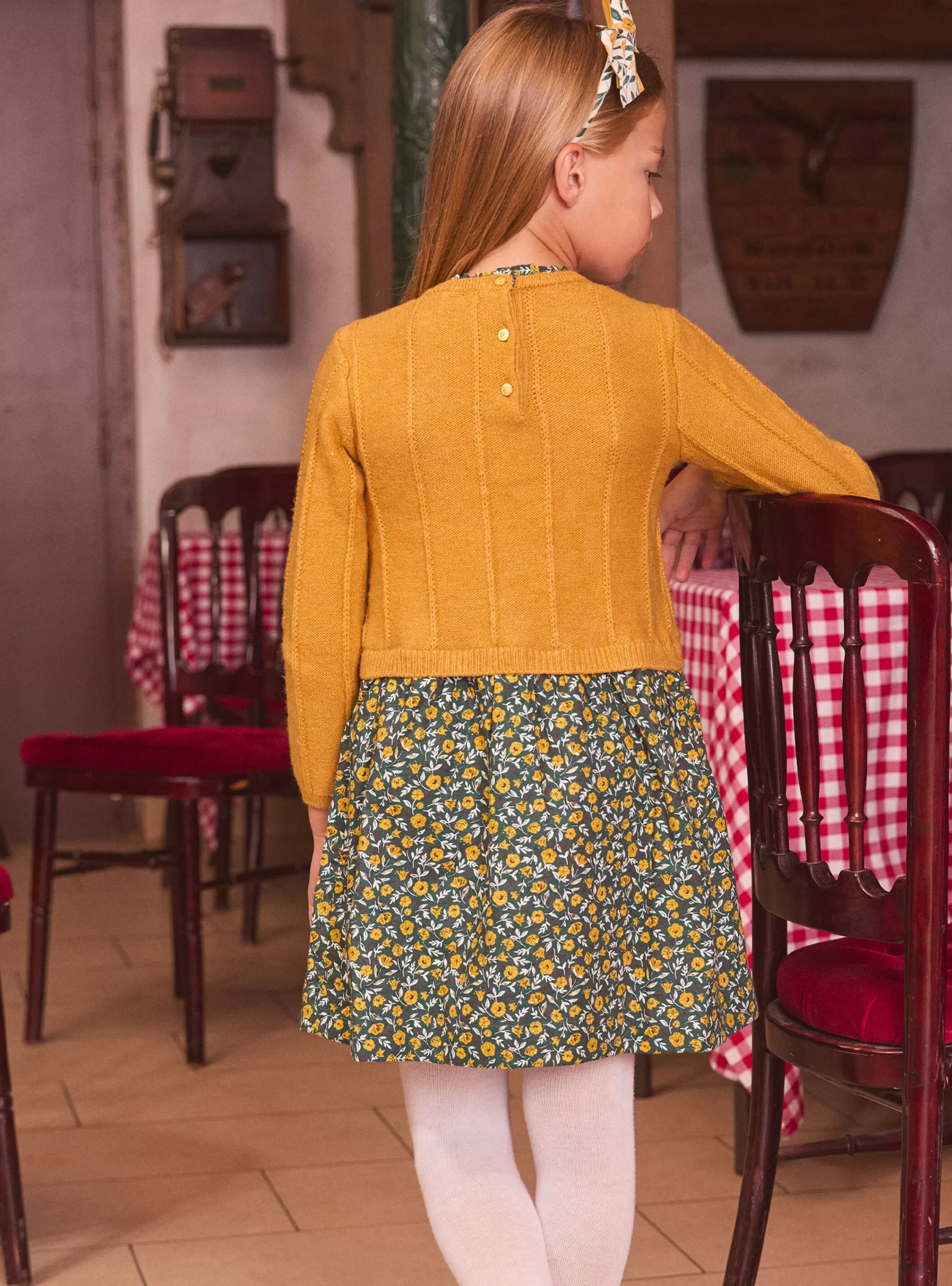Best Sale Sergent Major Robe bi-matière fleurie