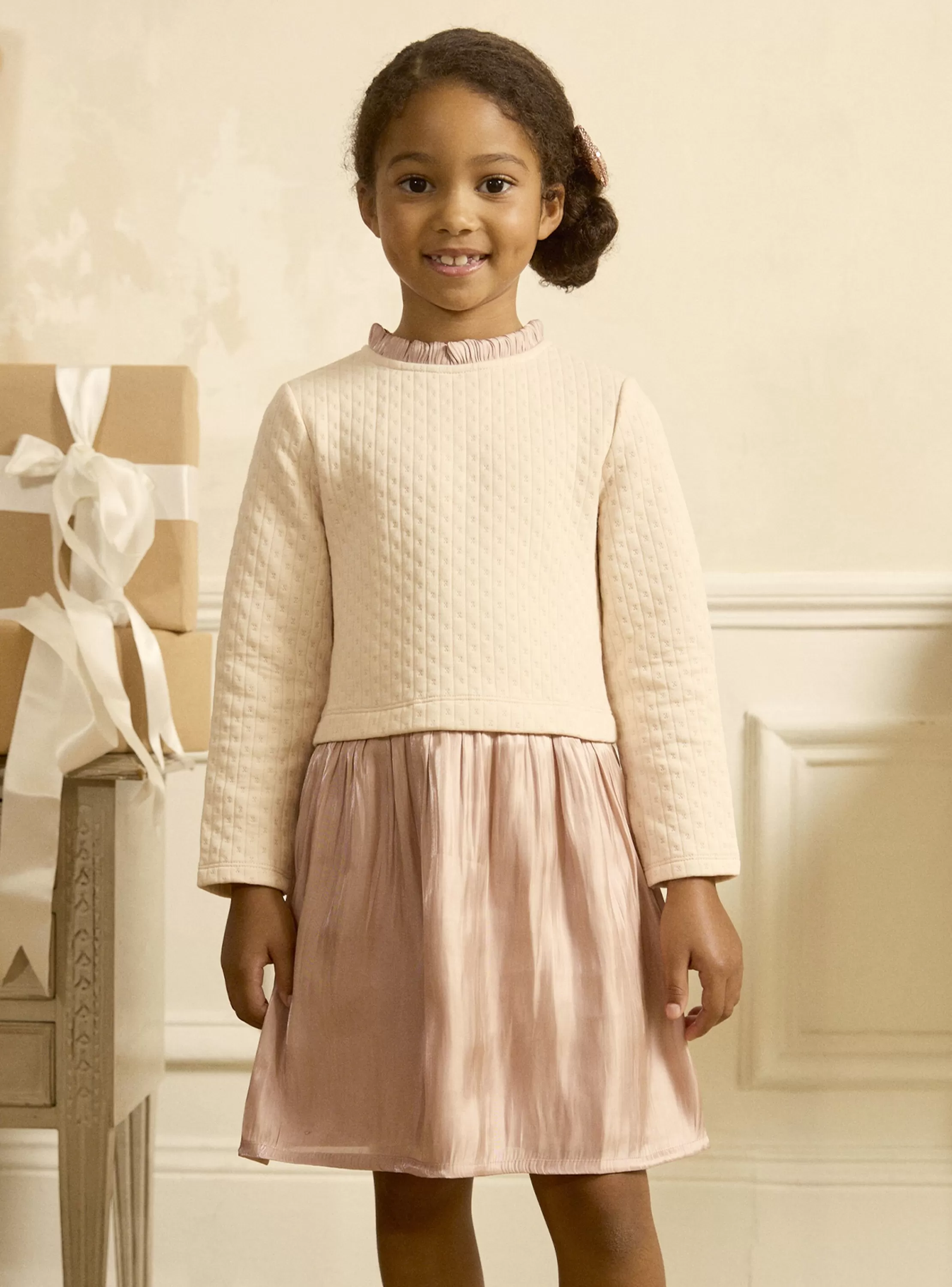 Shop Sergent Major Robe bi-matière rose