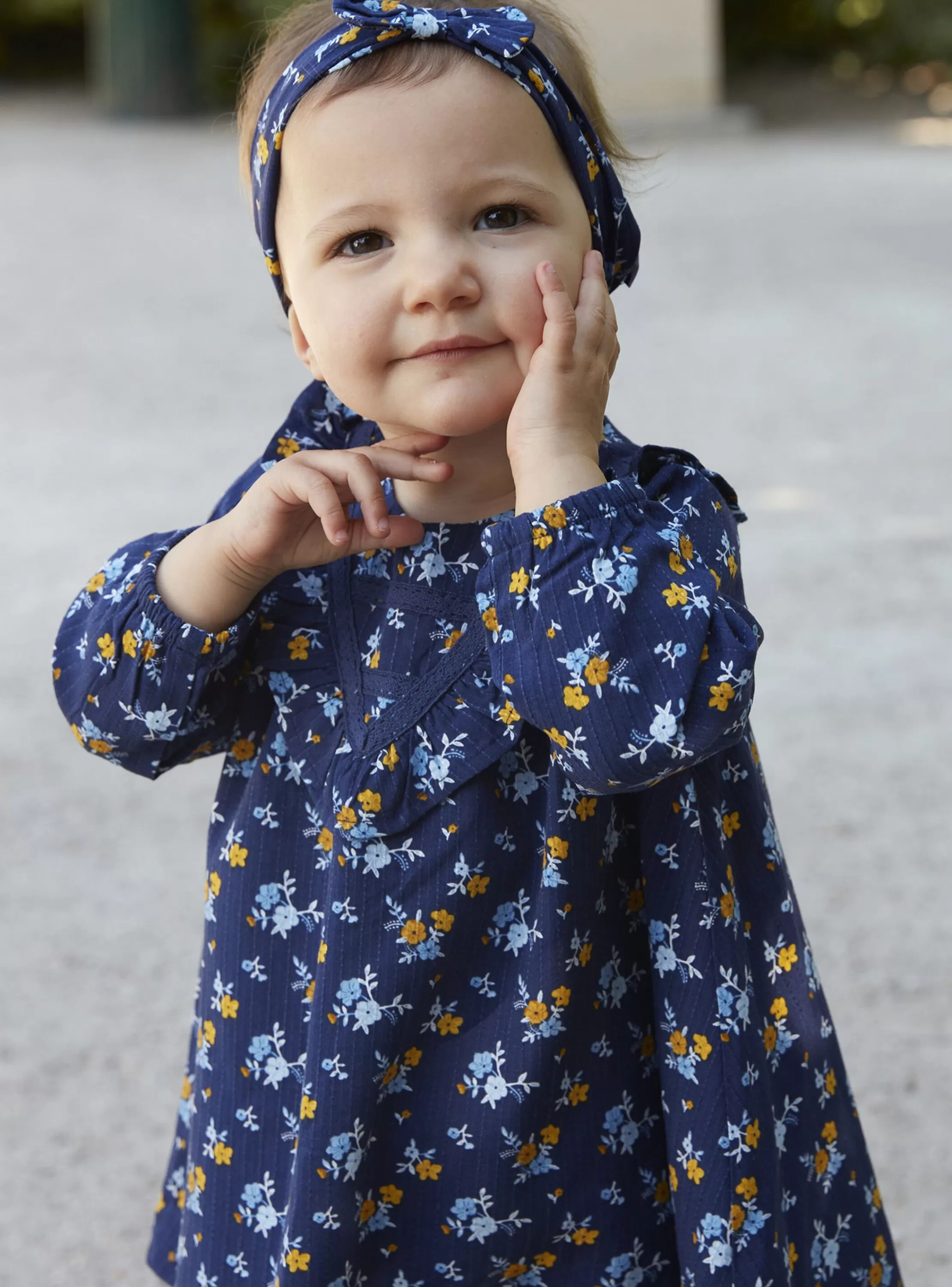 Best Sergent Major Robe bleu marine à imprimé fleuri