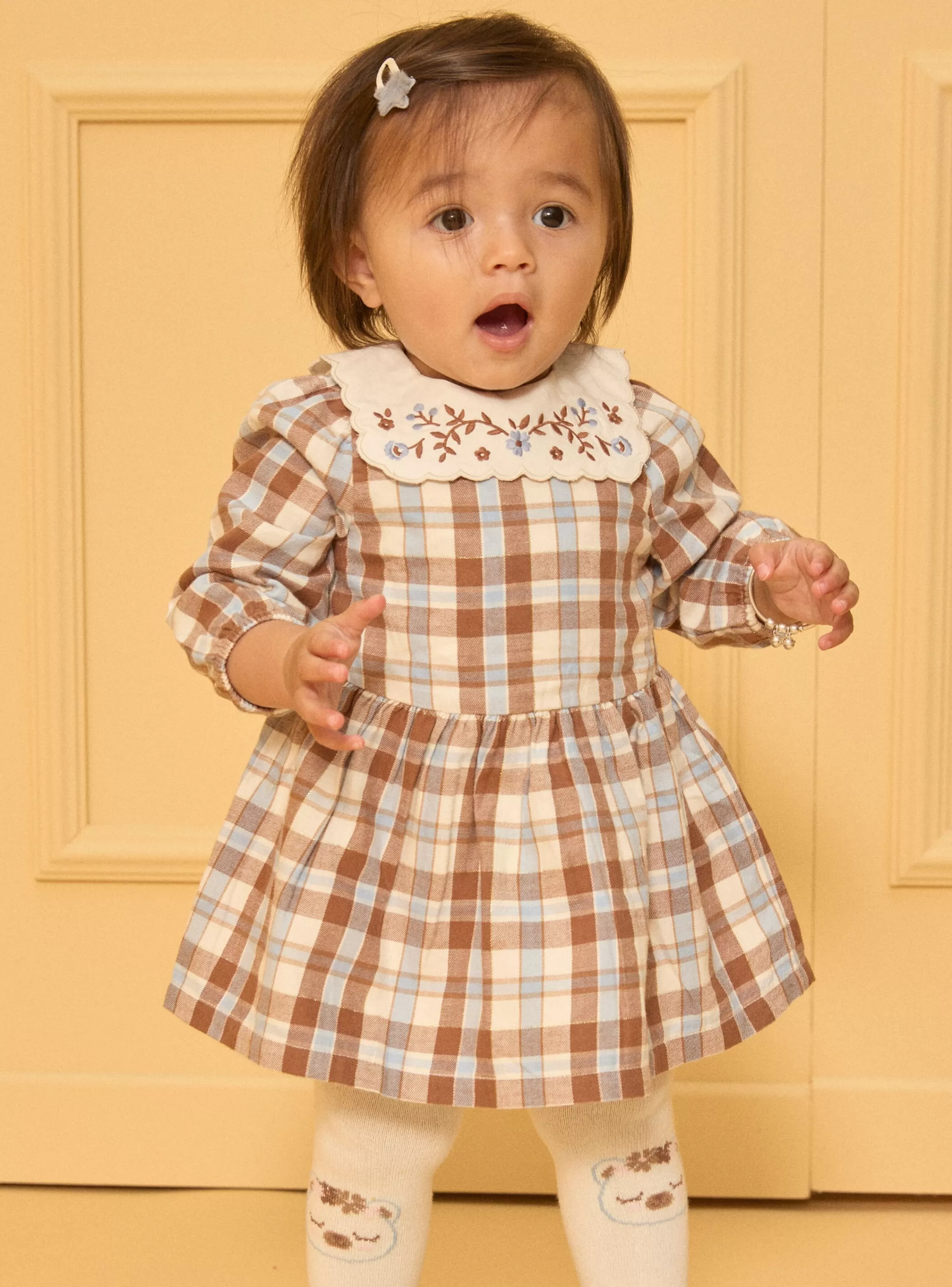 Flash Sale Sergent Major Robe carreaux à col