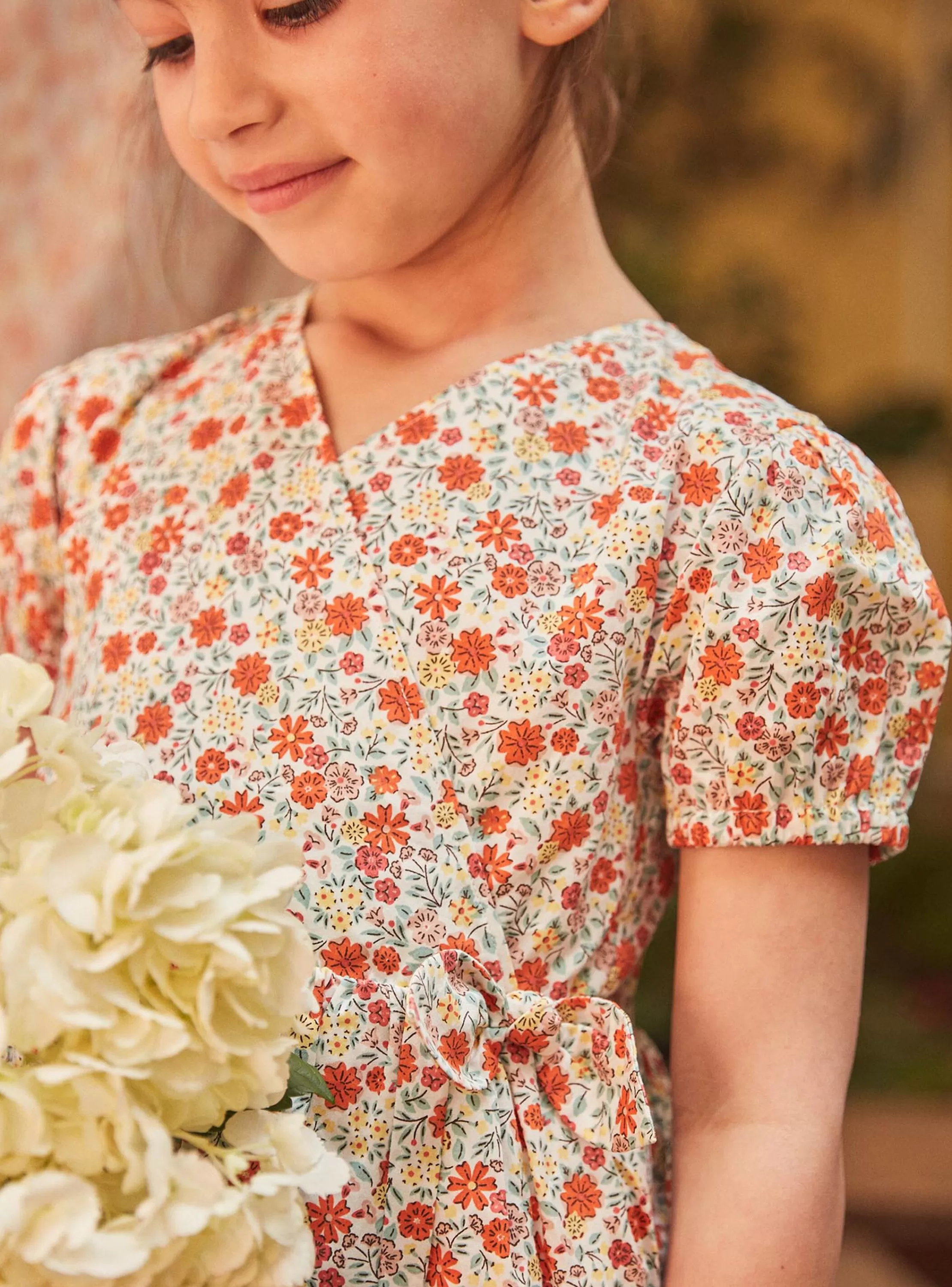 Discount Sergent Major Robe courte évasée ivoire à imprimé fleuri