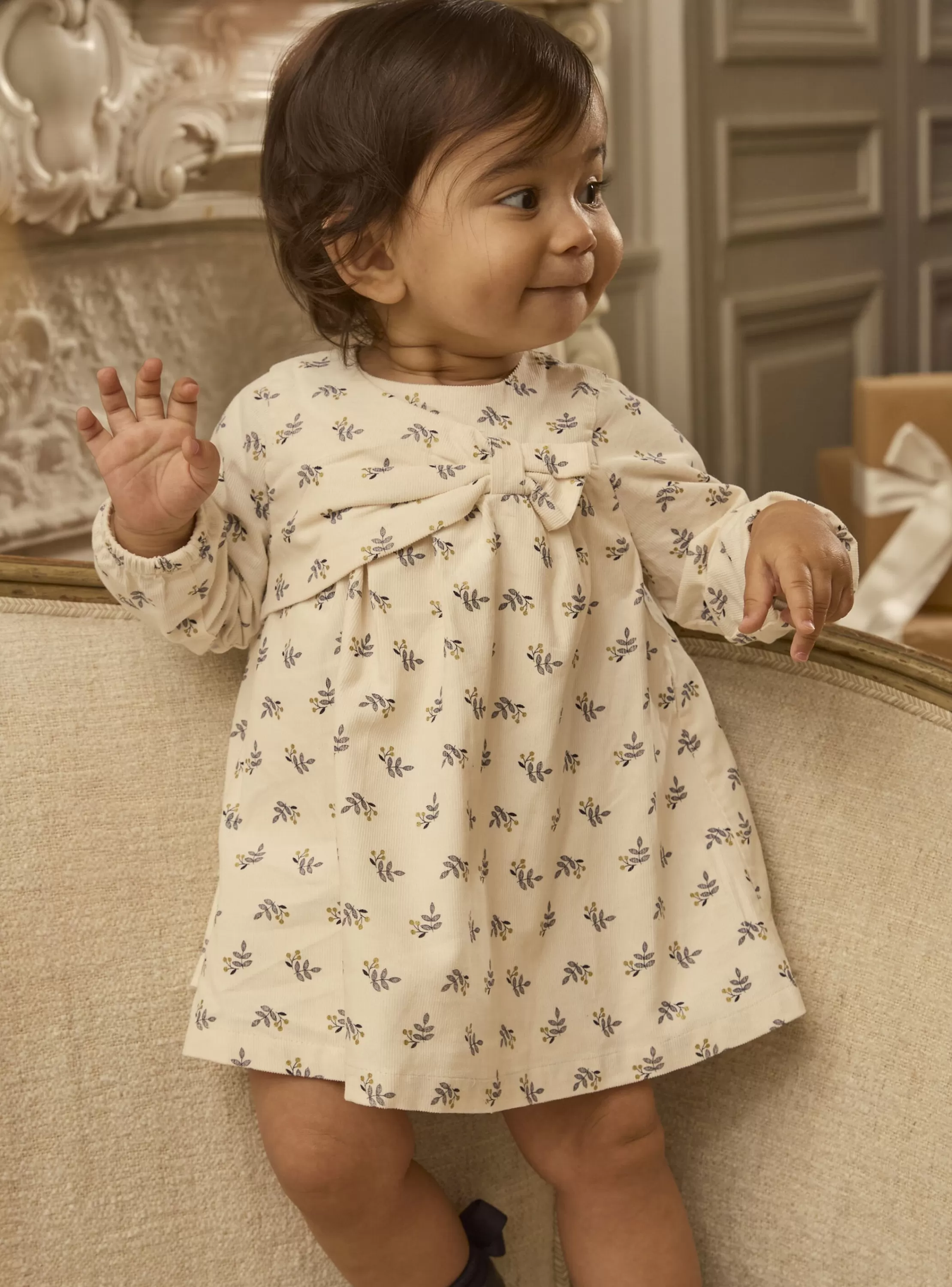 Clearance Sergent Major Robe en velours côtelé imprimé