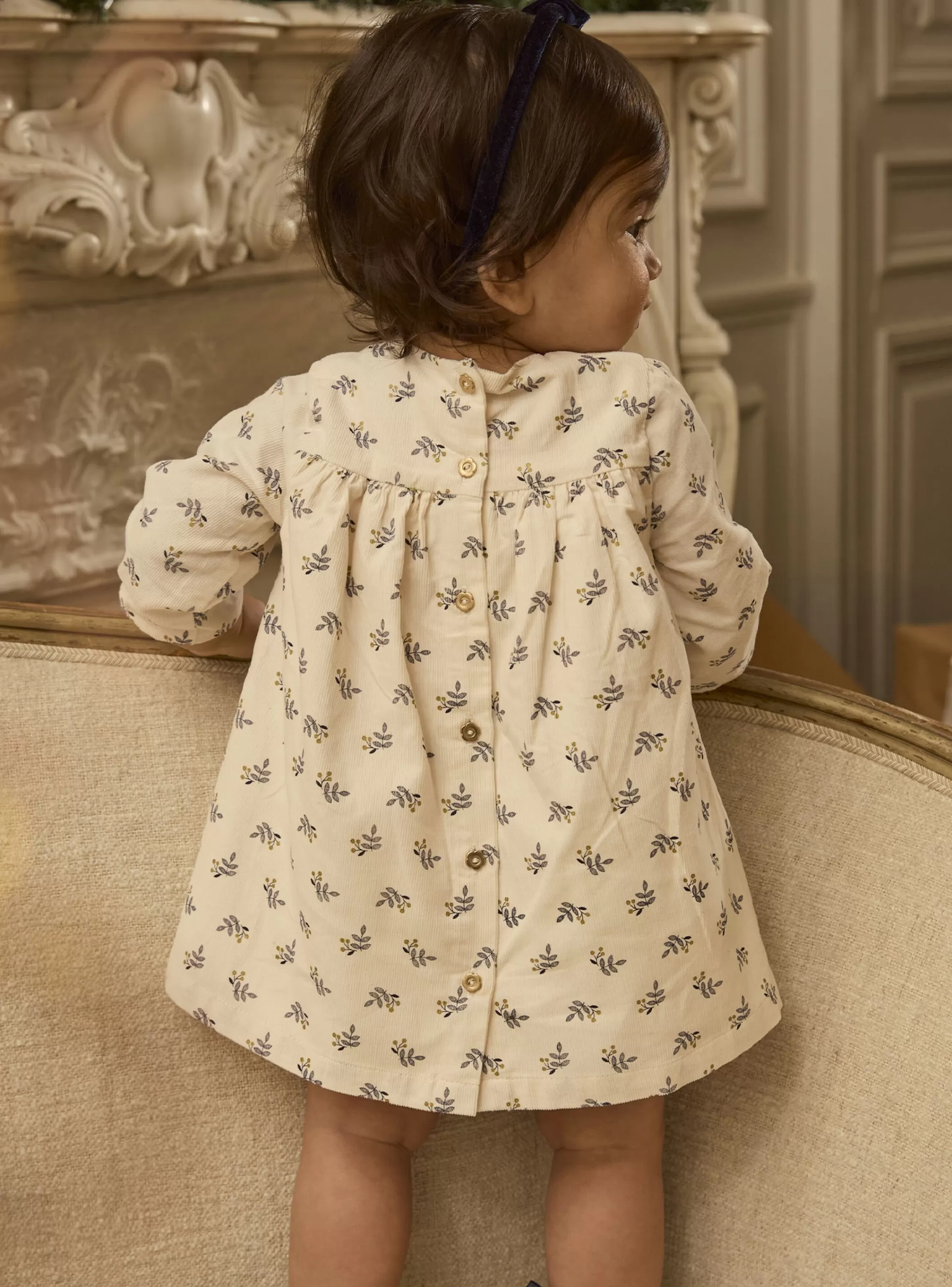 Clearance Sergent Major Robe en velours côtelé imprimé