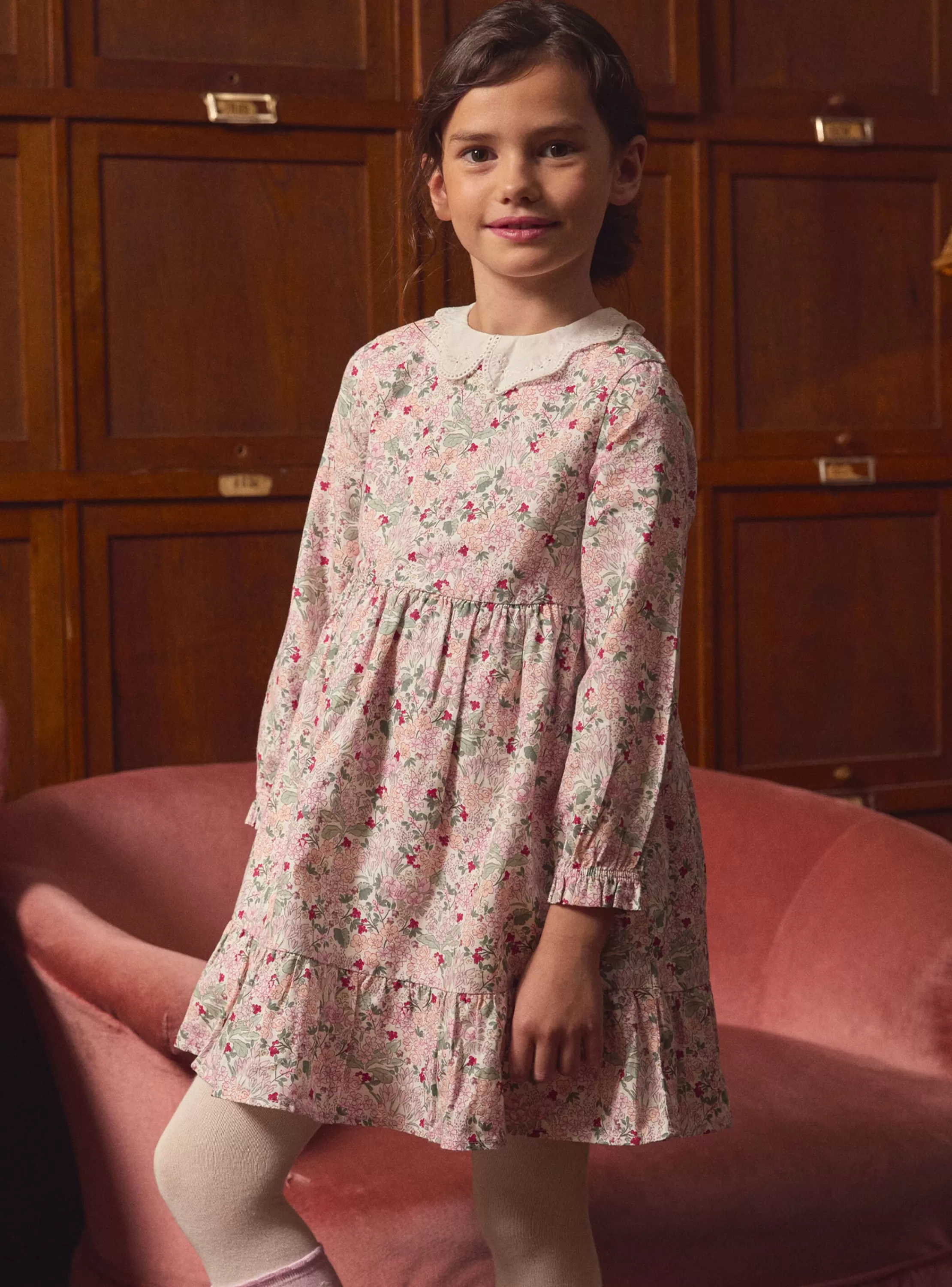 Online Sergent Major Robe fleurie col claudine