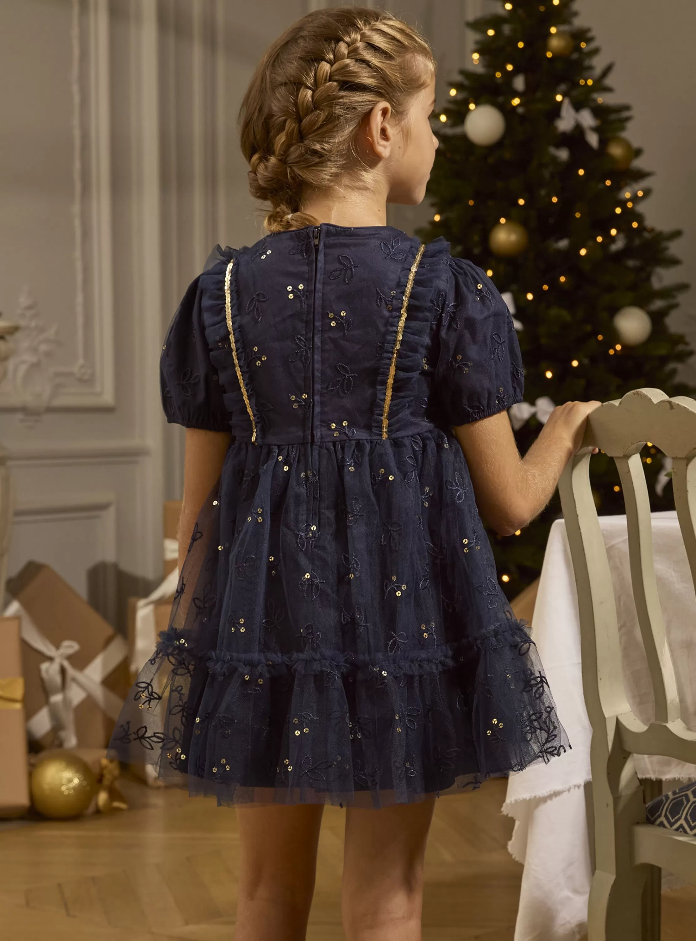 Fashion Sergent Major Robe marine en tulle