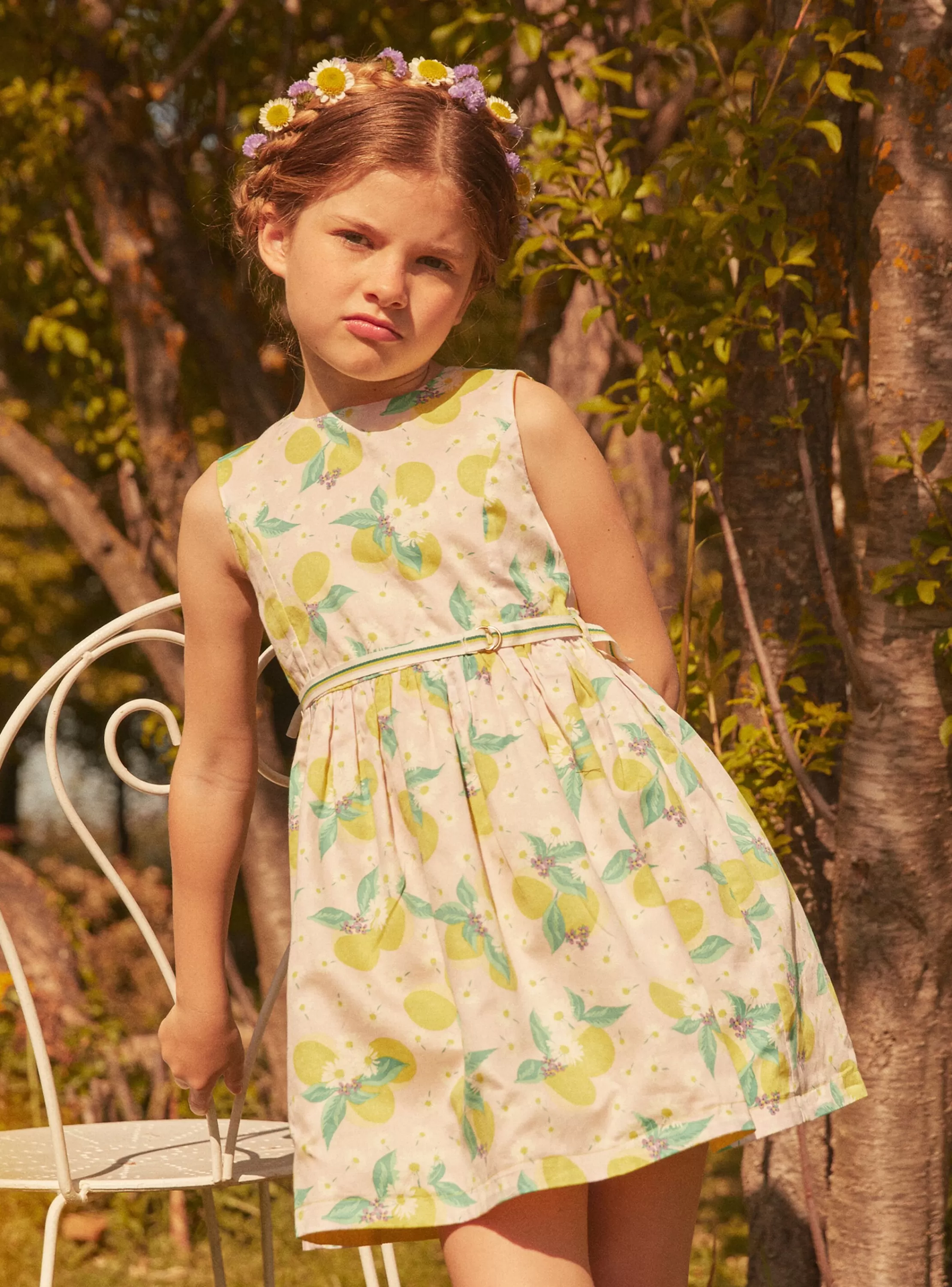 Clearance Sergent Major Robe réversible jaune en satin de coton