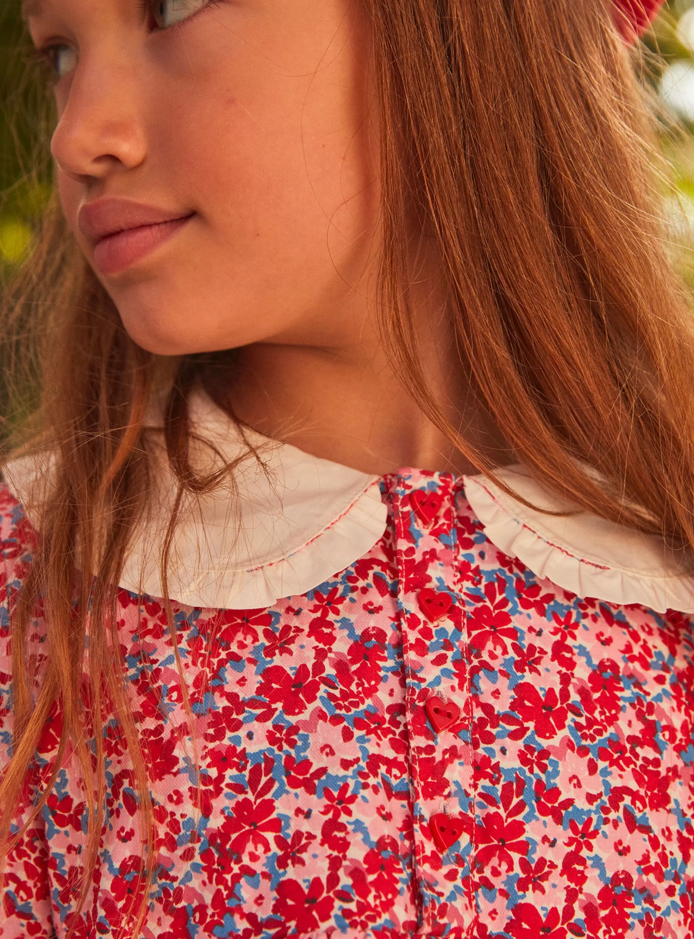 Hot Sergent Major Robe rose, rouge et lilas à imprimé fleuri