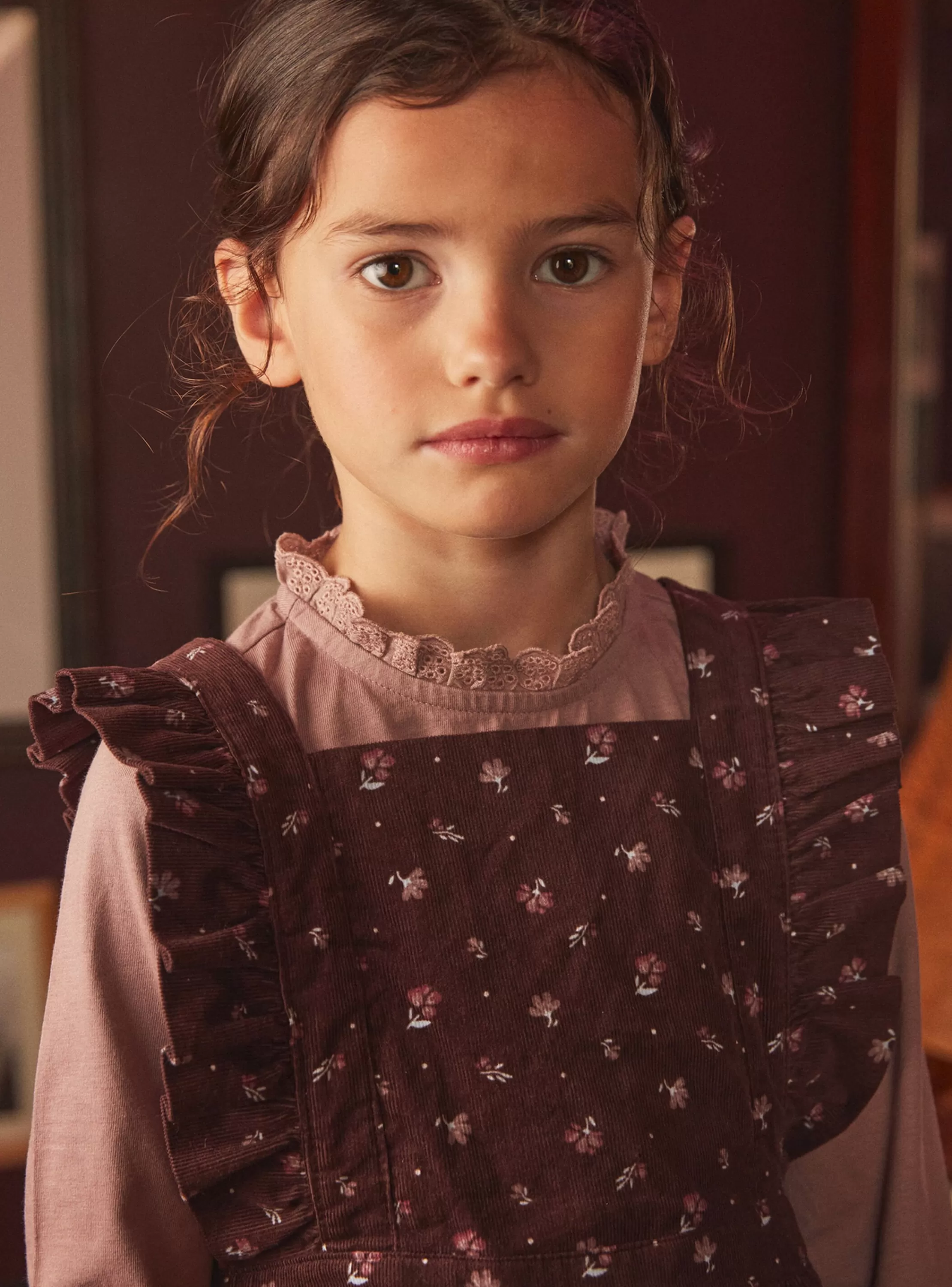 Clearance Sergent Major Robe tablier chocolat en velours