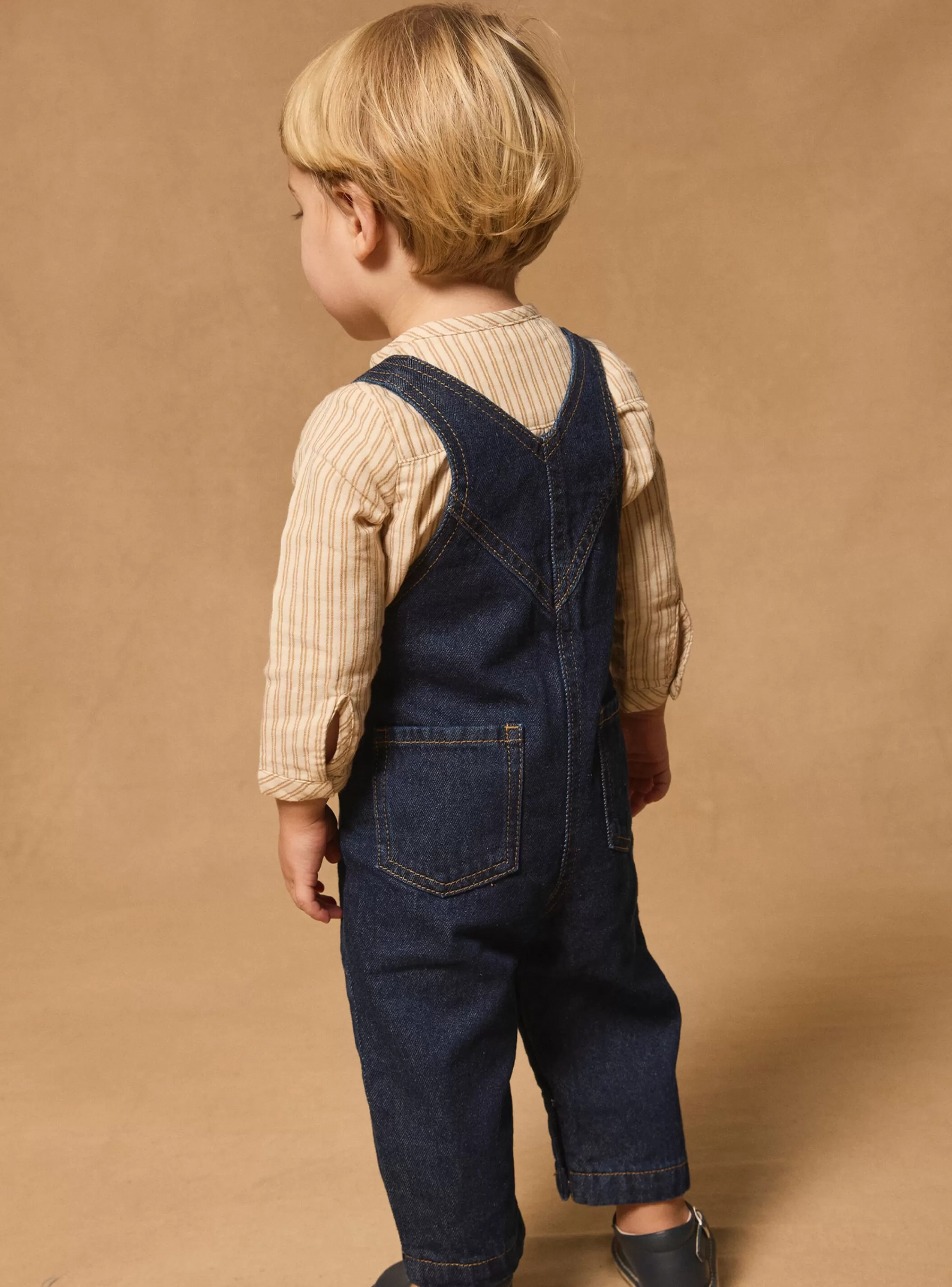 Store Sergent Major Salopette denim brut