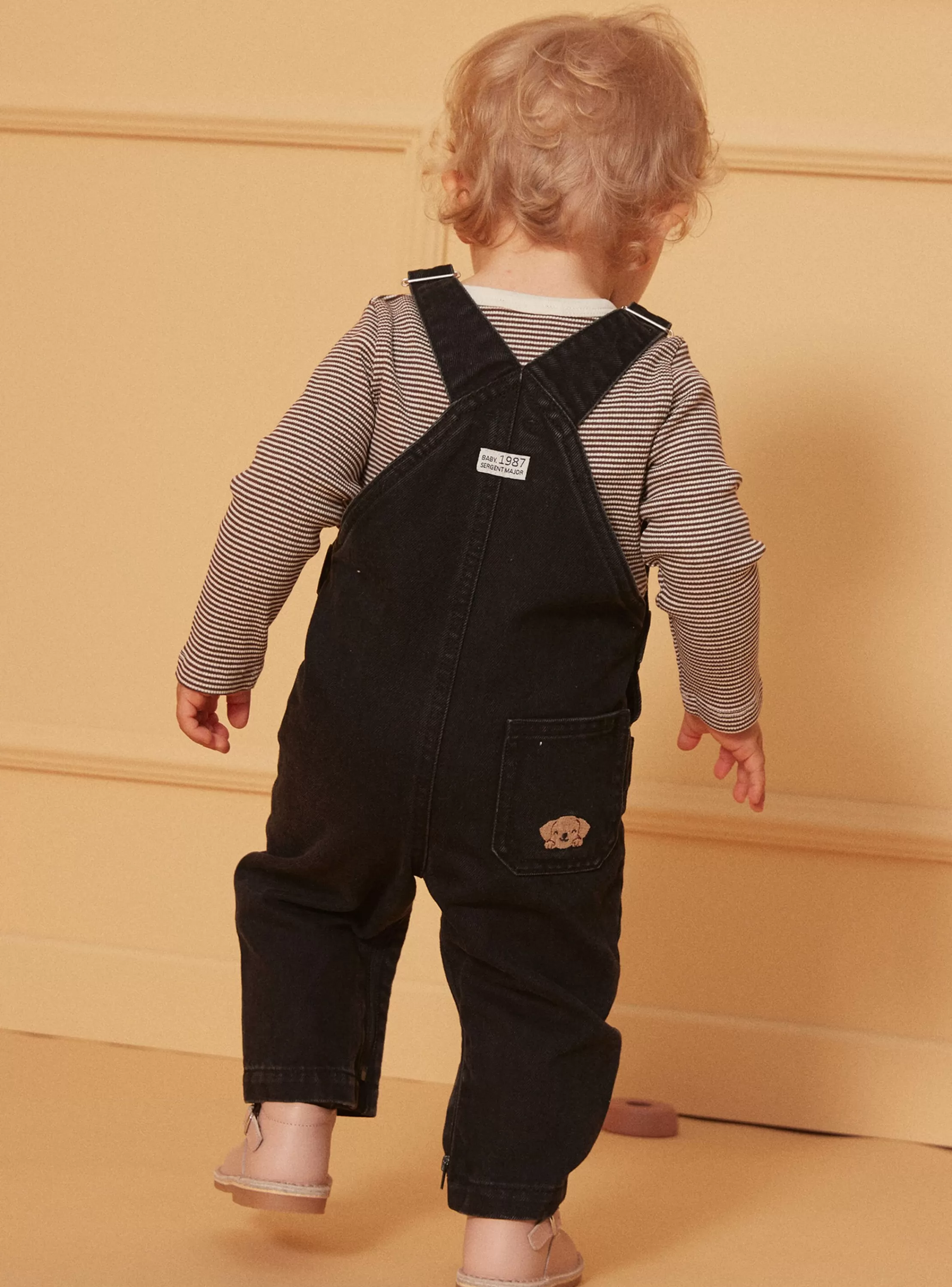 Best Sale Sergent Major Salopette Denim noir