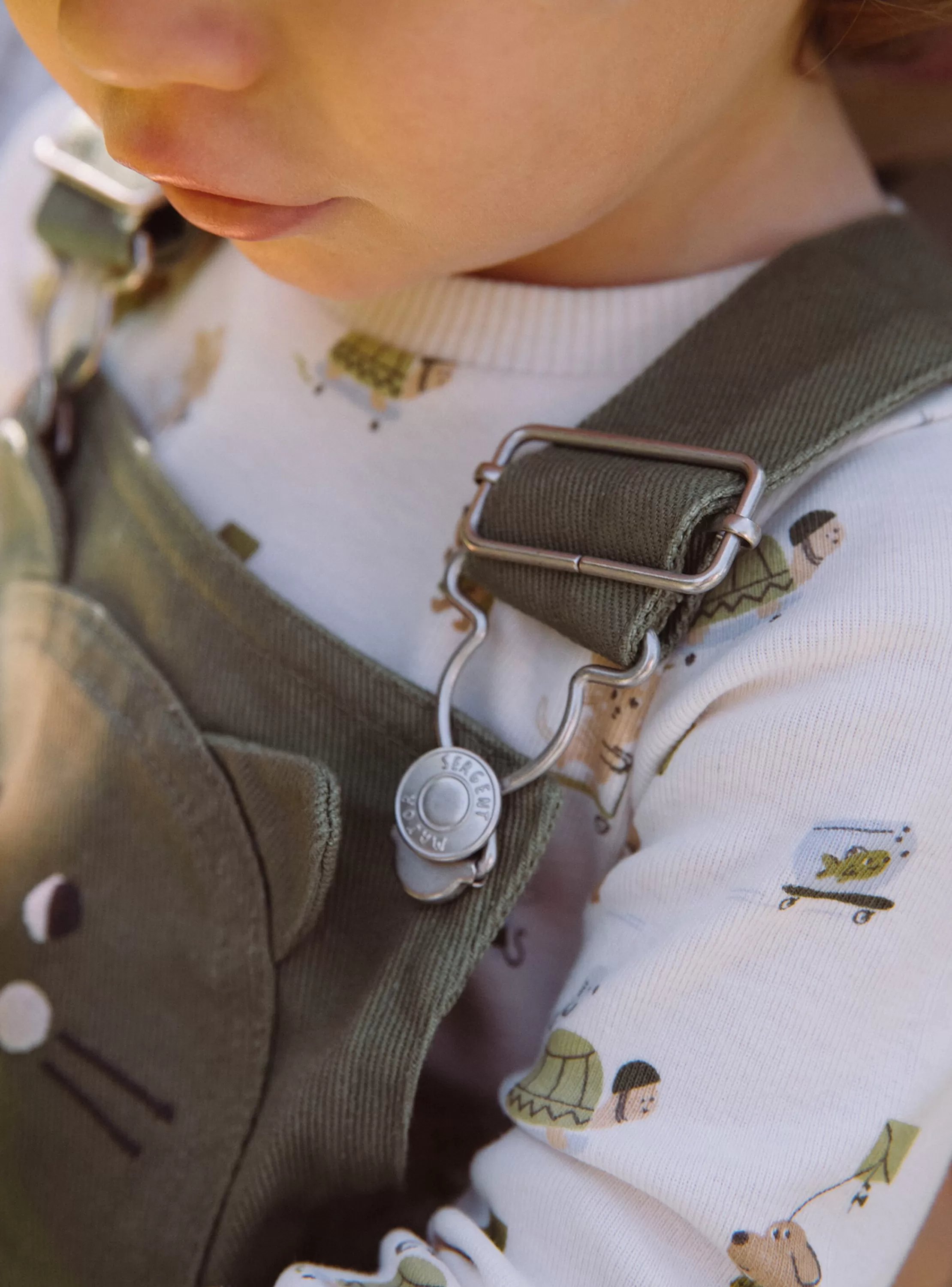 Discount Sergent Major Salopette verte en twill