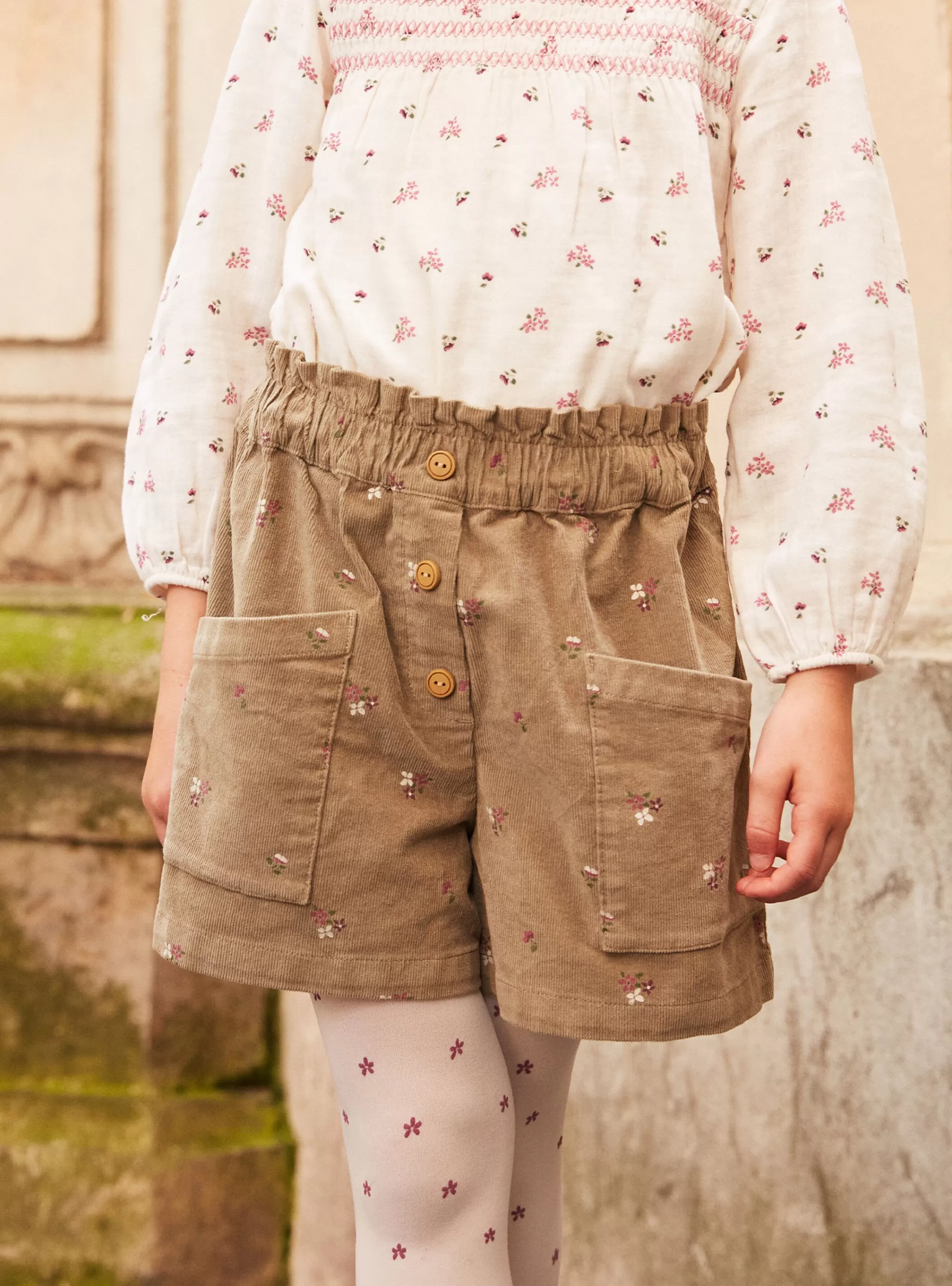 Flash Sale Sergent Major Short en velours fleuri