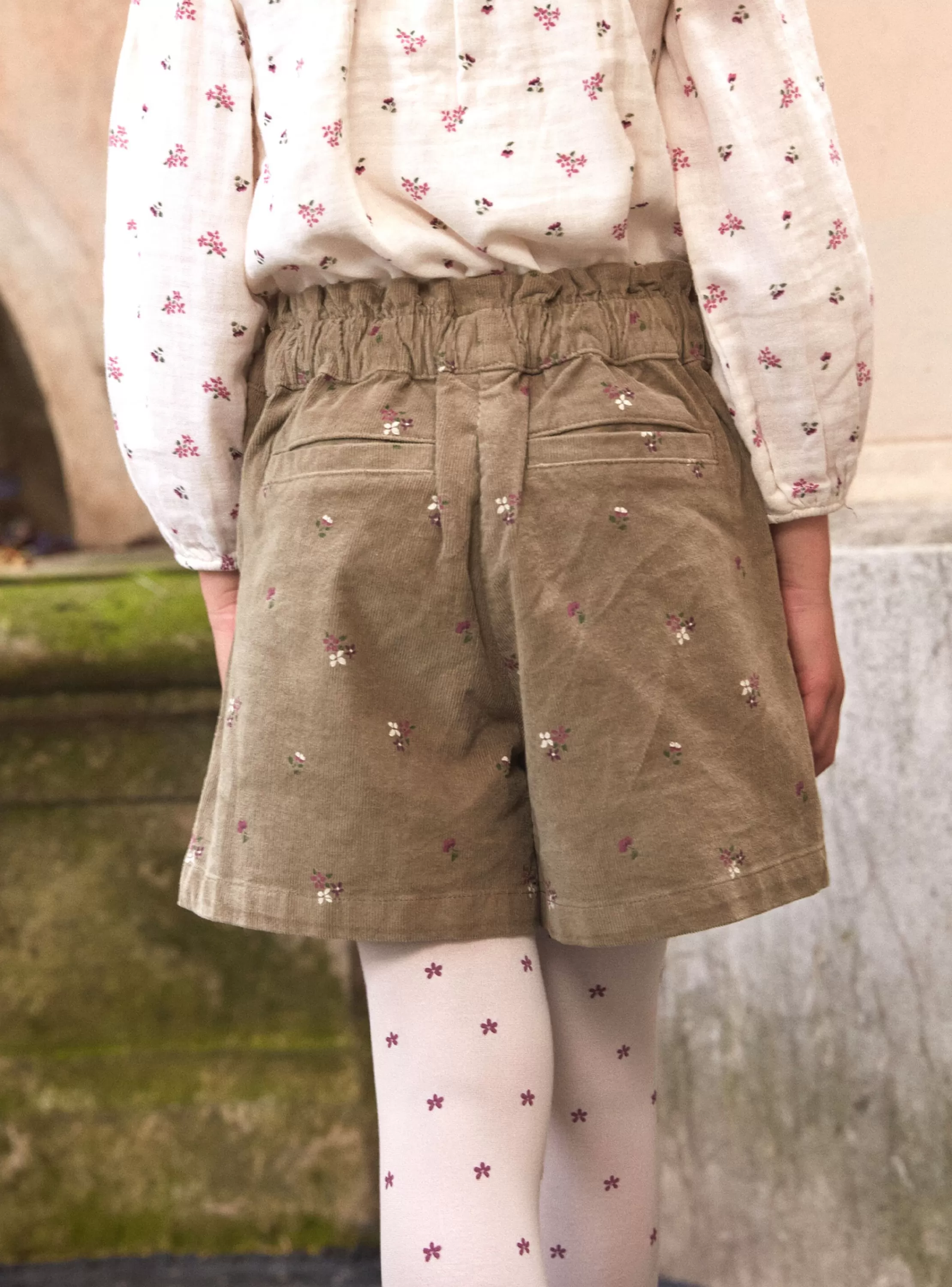 Flash Sale Sergent Major Short en velours fleuri