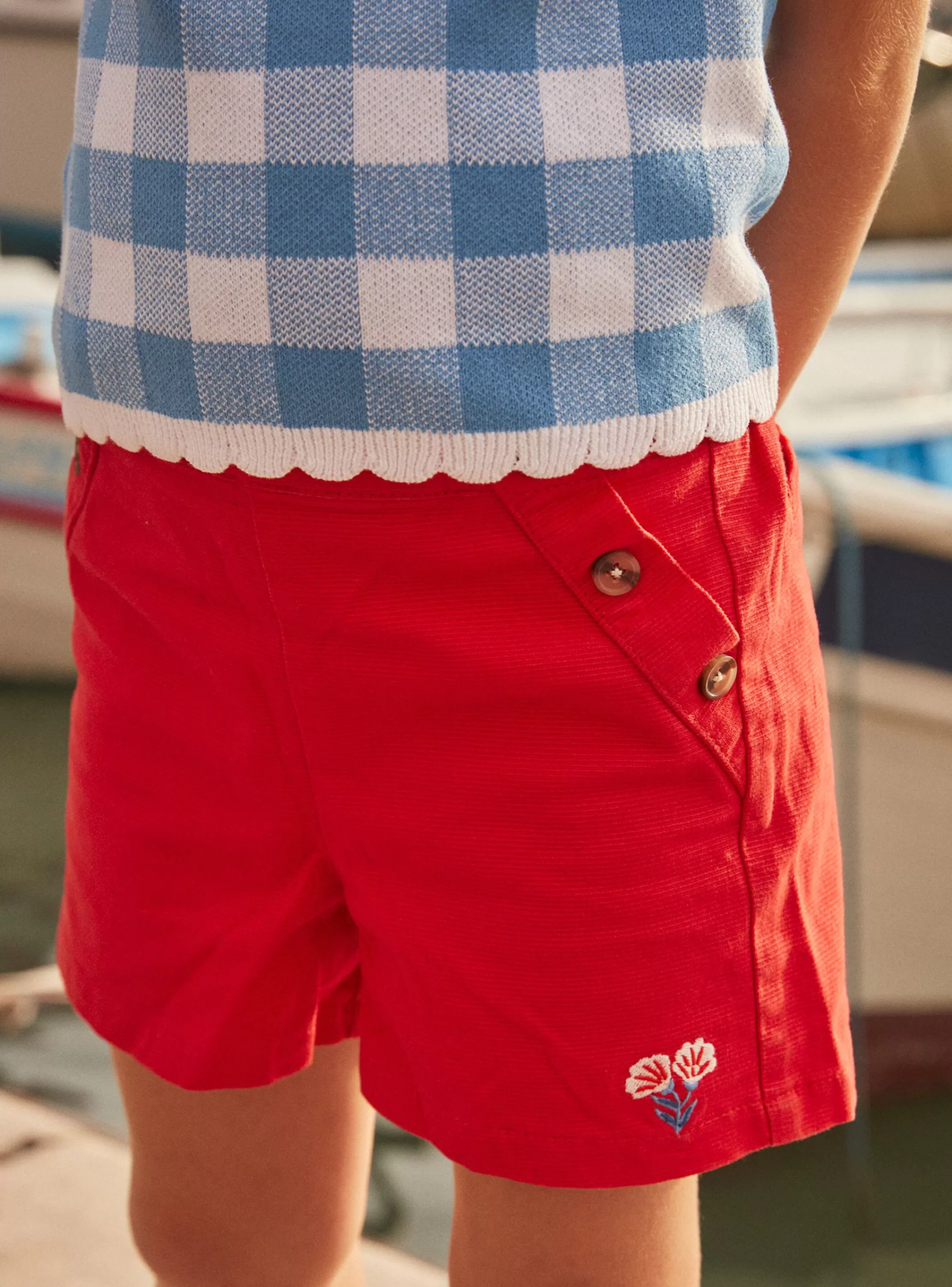 Store Sergent Major Short Rouge