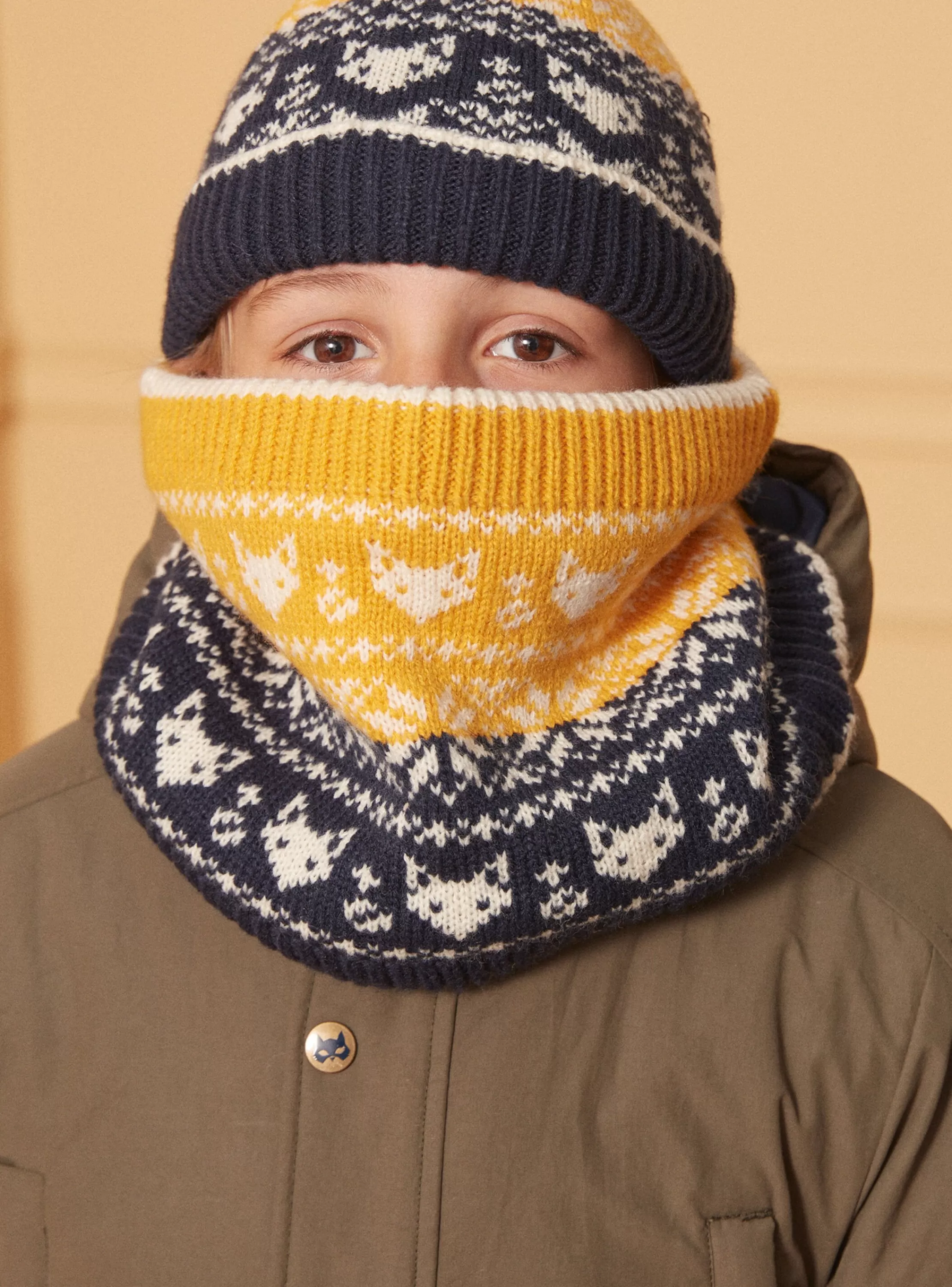 Cheap Sergent Major Snood jacquard tricolore