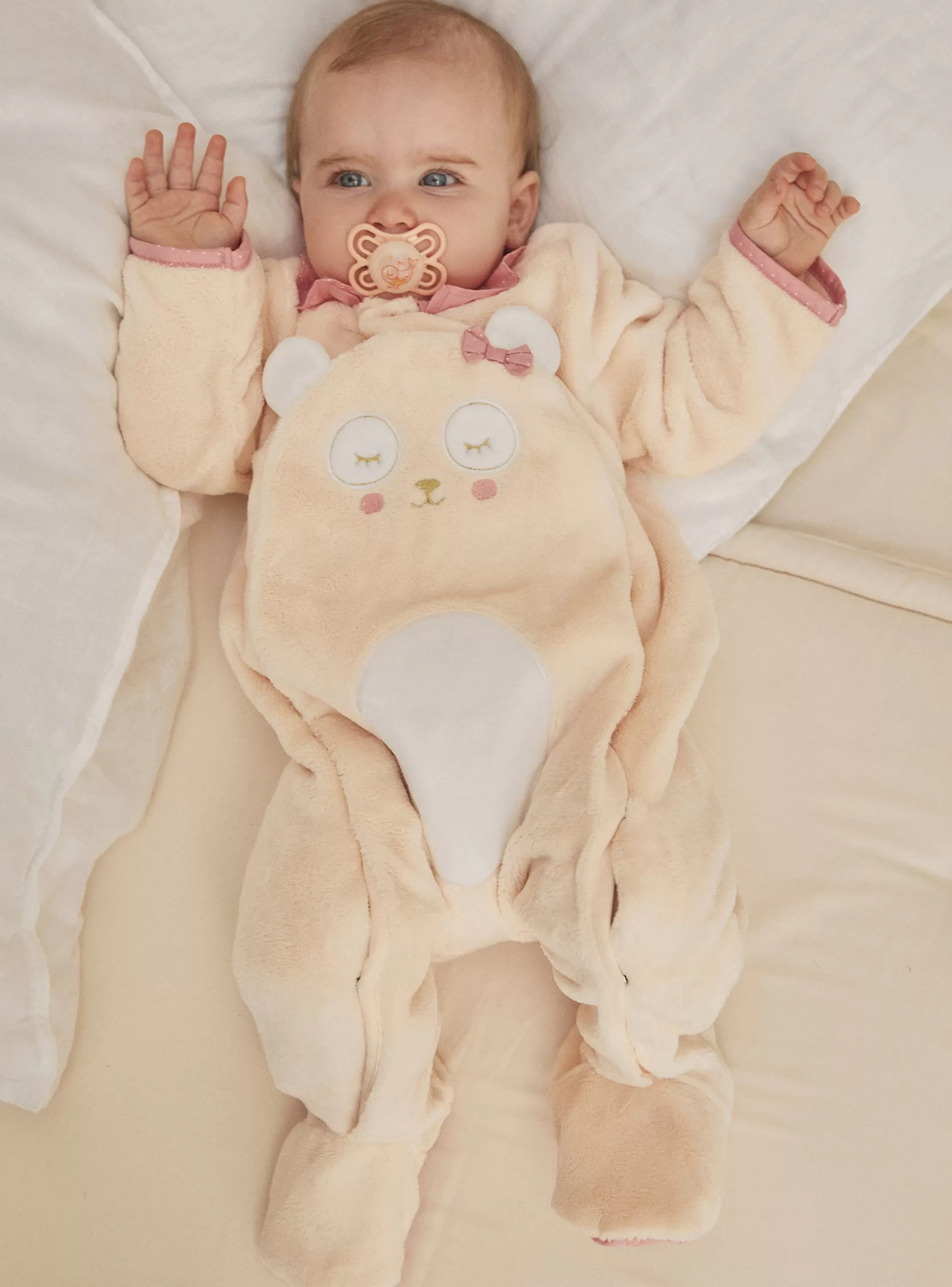 Store Sergent Major Surpyjama nude en fourrure synthétique