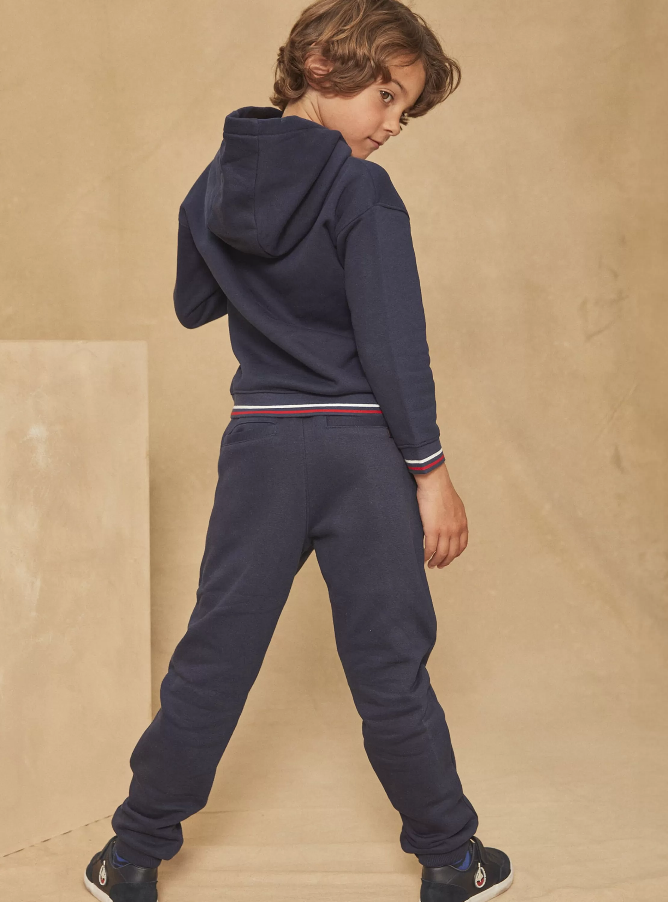 Cheap Sergent Major Sweat à capuche bleu marine à manches longues